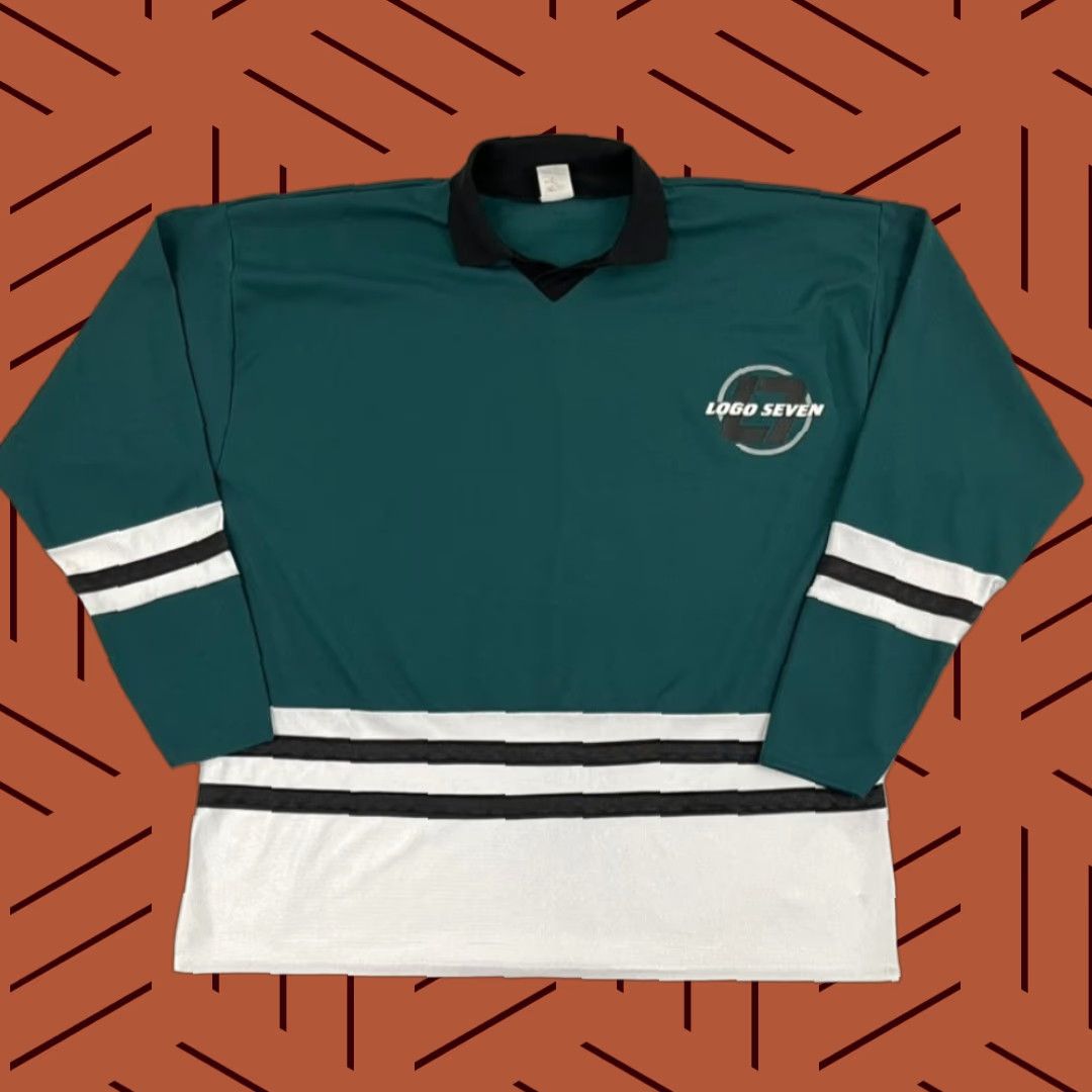 Logo Athletic VINTAGE Logo Athletic Jersey Mens XL Green White Hockey Retro Sports 90s Made in USA Size US XL / EU 56 / 4 - 1 Thumbnail