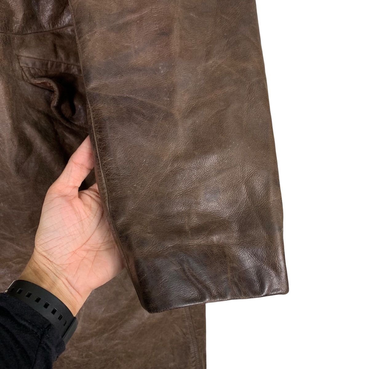 Japanese Brand Rare CIGAR BRANCH Genuine Leather Overcoat #0452-C21 Size US M / EU 48-50 / 2 - 13 Thumbnail