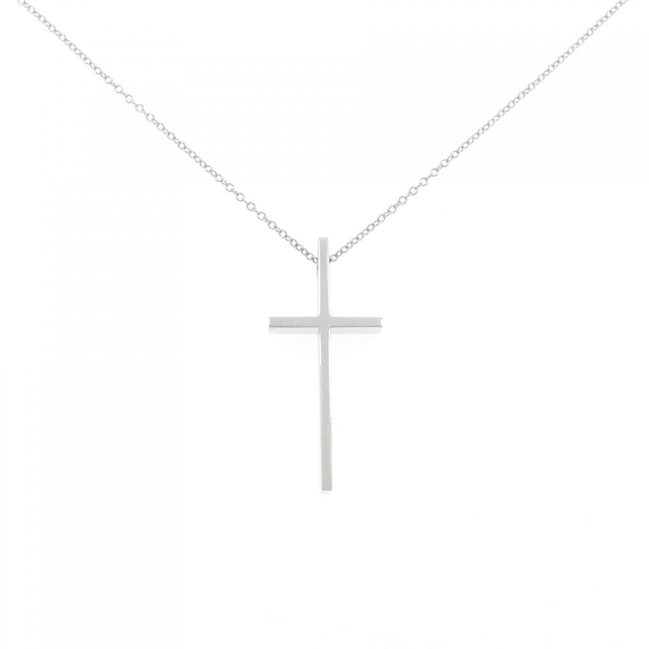Tiffany & Co. Tiffany & Co. Tiffany & Co. 750 White Gold Cross Necklace Precious Metal Necklace DUTY FREE for USA Size ONE SIZE - 1 Thumbnail