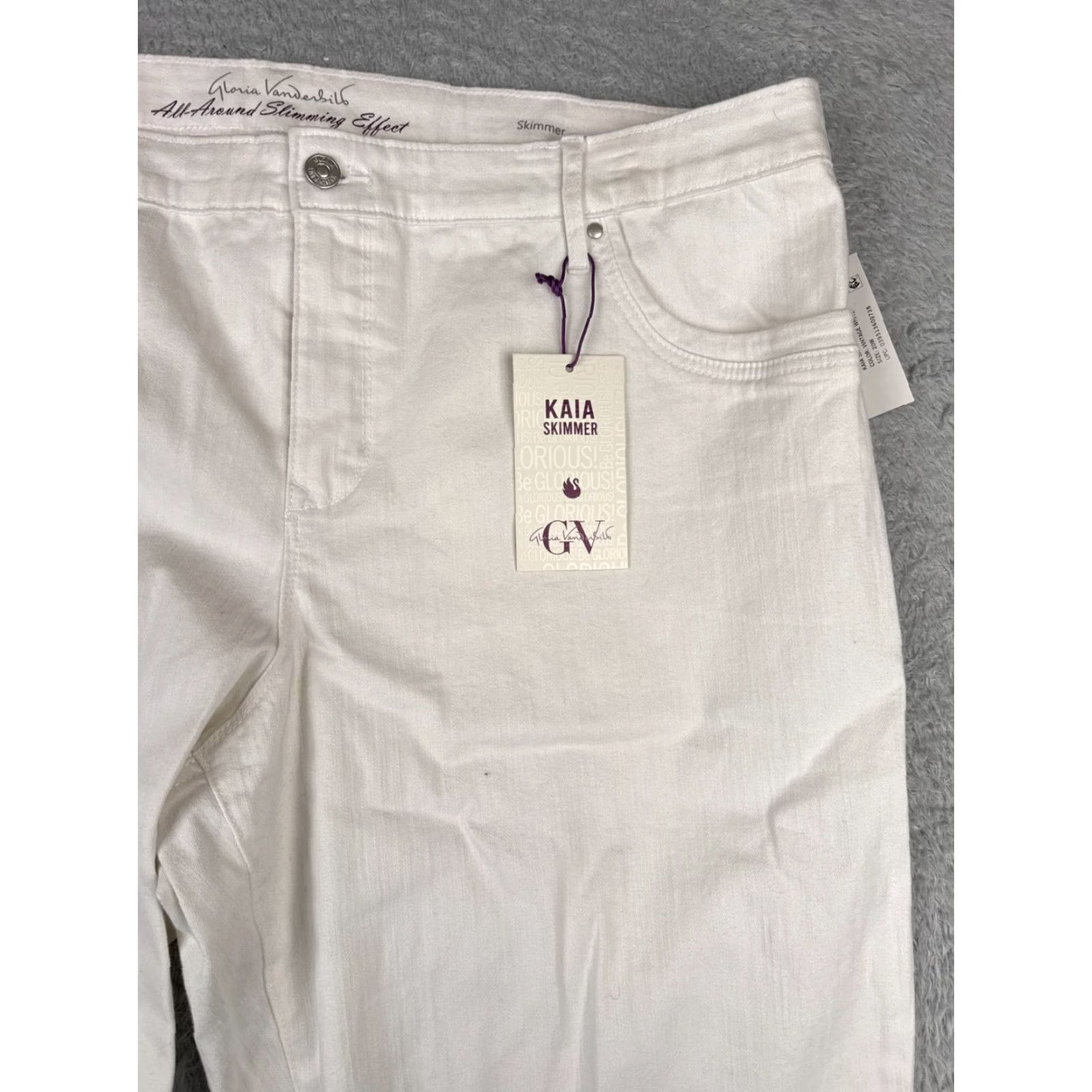 Gloria Vanderbilt Gloria Vanderbilt Shorts Womens 20W White Kaia Skimmer Button Fly Cotton 44x16 Shirt Womens 20W White Skimmer Denim Casual Beach 90s? Size 42" / US 20 - 5 Thumbnail