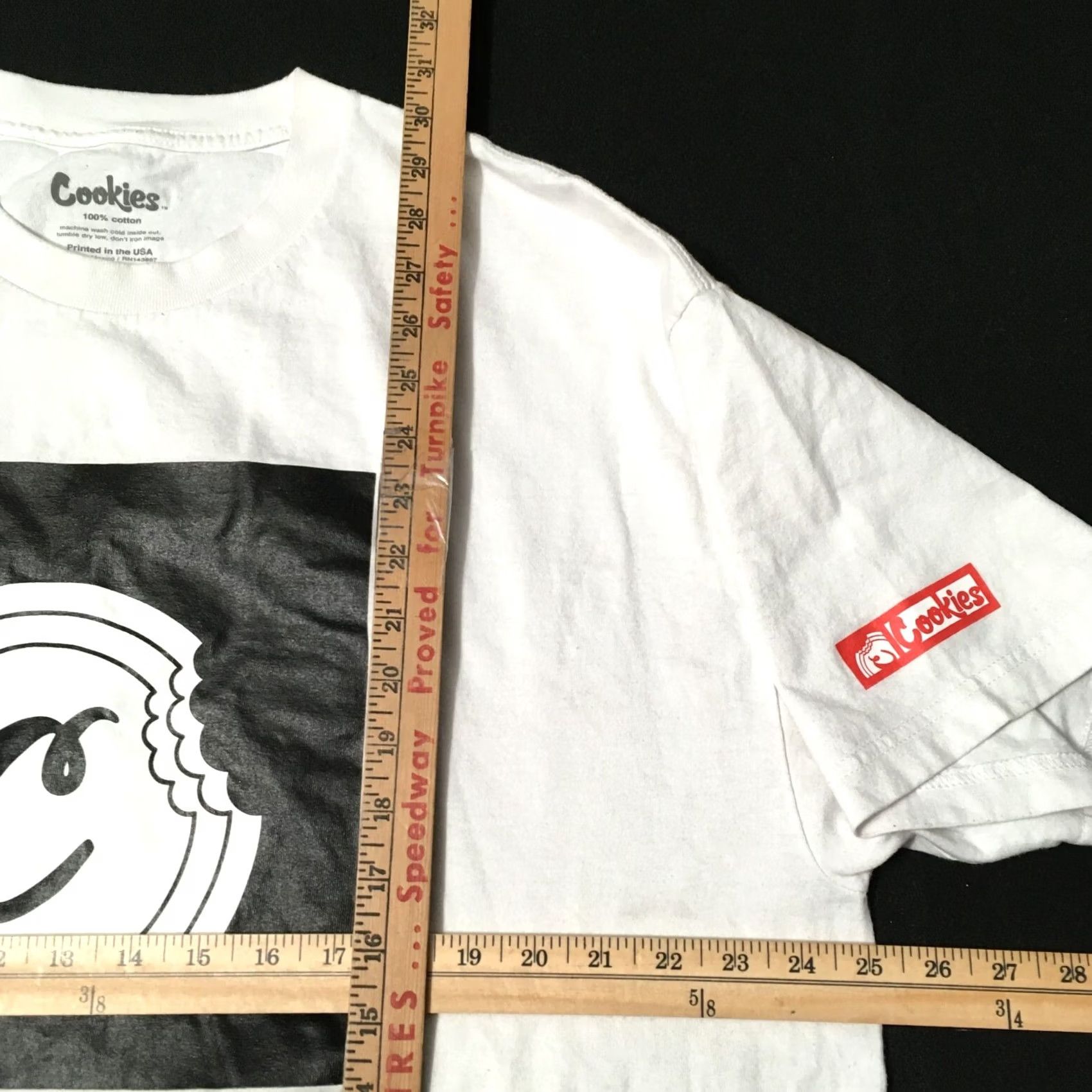 Vintage Cookies Logo T-Shirt Mens Size 2X white Bitten Cookie Graphic Tee Shortsleeve Size US XXL / EU 58 / 5 - 6 Thumbnail