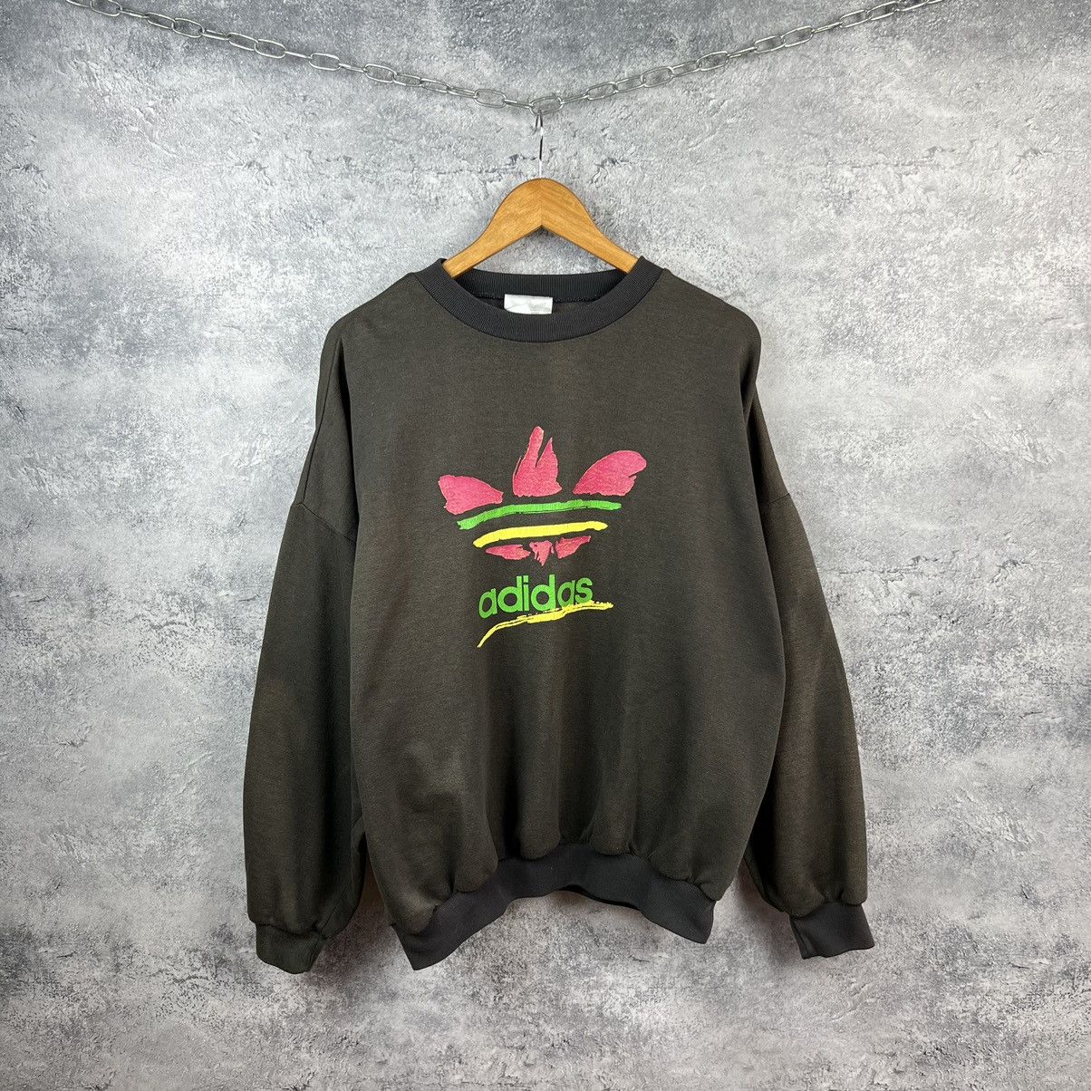 Adidas Adidas Big Logo Vintage Sweatshirt Size US M / EU 48-50 / 2 - 1 Thumbnail