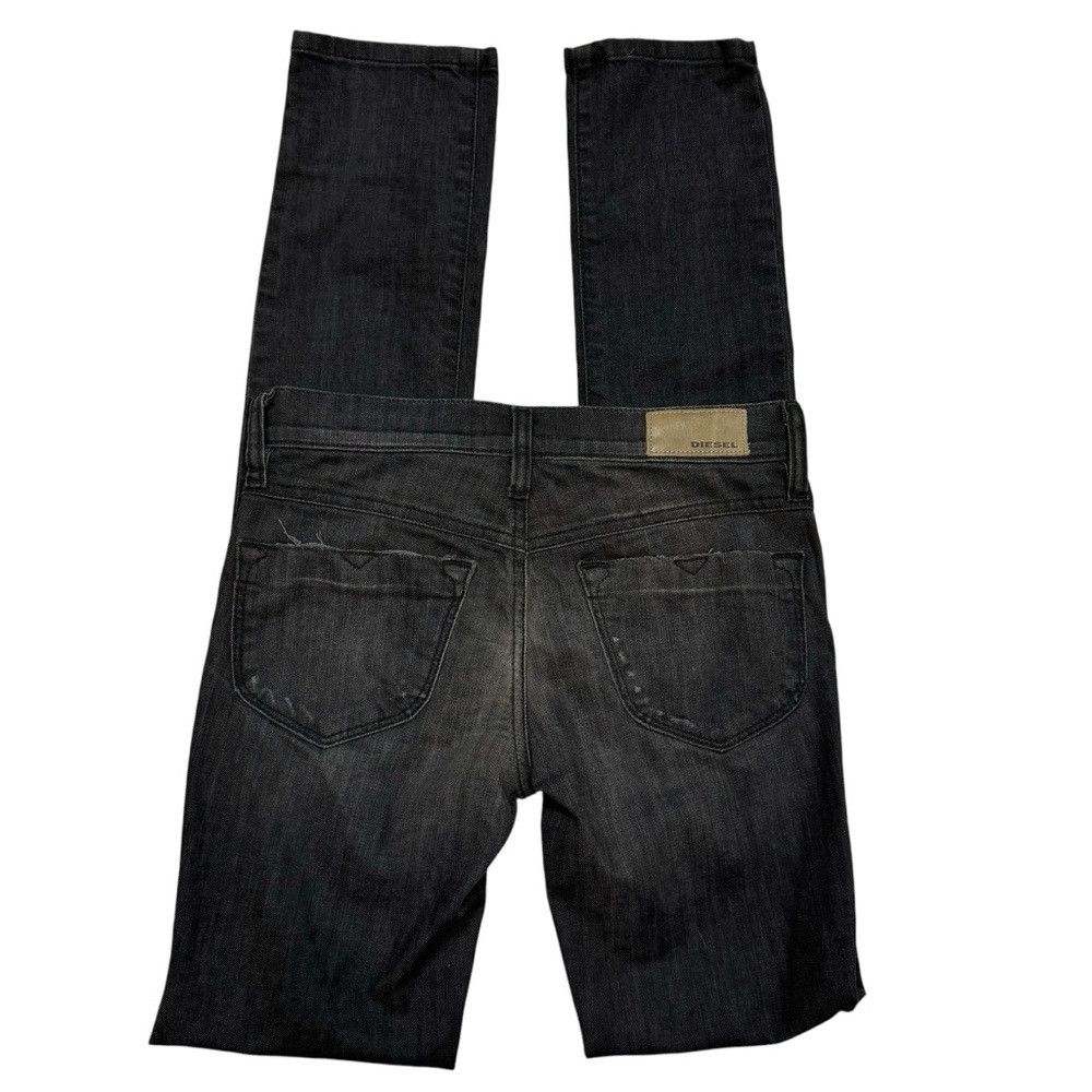 Diesel NWT New $228 Diesel Liver Black Distressed Low Waist Slim J Size 26" / US 2 / IT 38 - 4 Thumbnail