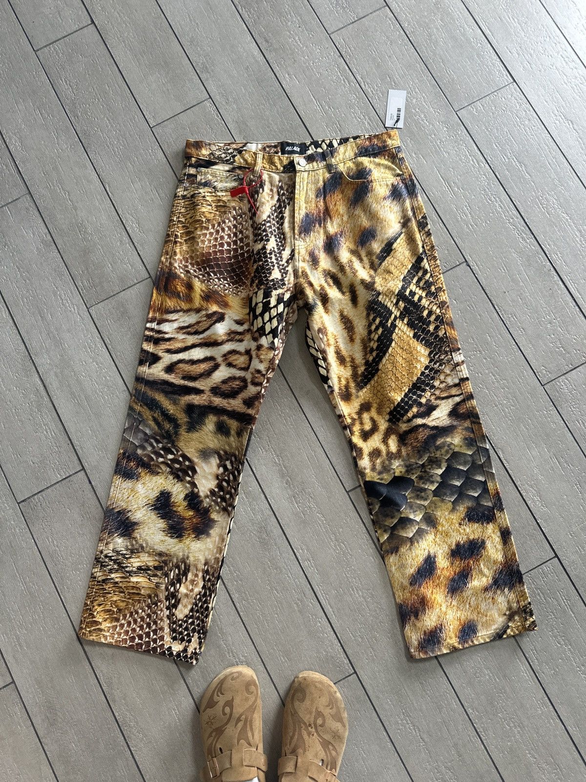 Palace Leopard Snake Print Pants – Size 34