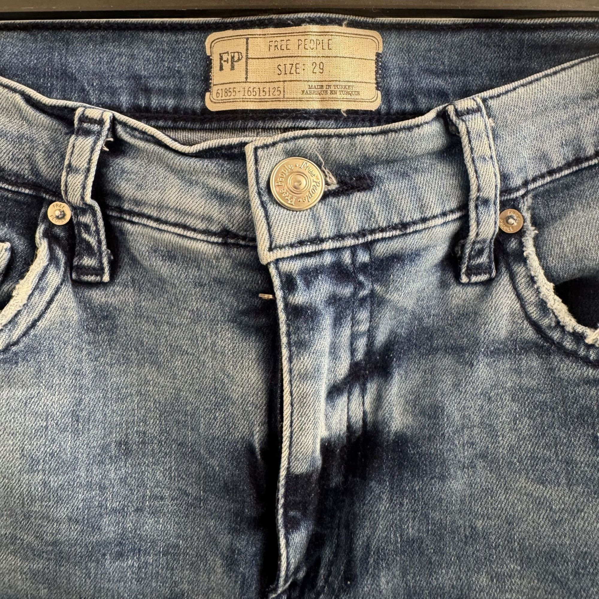 Free People Free Peoples Skinny Distressed Women's Jeans Size 29 Size 29" - 3 Thumbnail