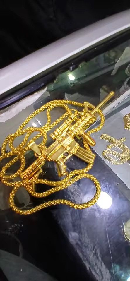 Jewelry Machine Gun Pendant Necklace Size ONE SIZE - 10 Thumbnail