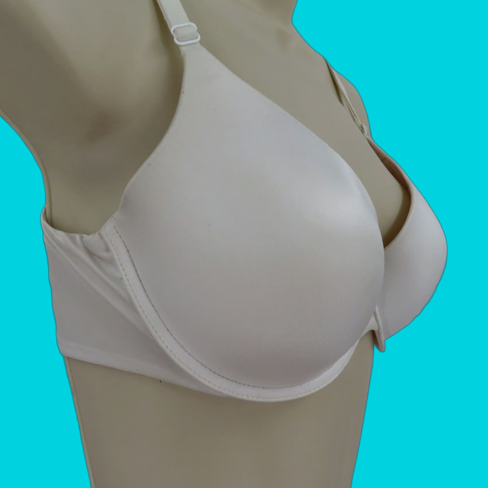 Victoria's Secret Victoria's Secret Bra 34C White Underwire Padded T-Shirt Demi Solid Women Vintage: No Size ONE SIZE - 1 Thumbnail