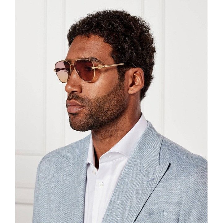 Versace Versace VE2283 10006G Sunglasses Silver Aviator Frame Size ONE SIZE - 2 Thumbnail