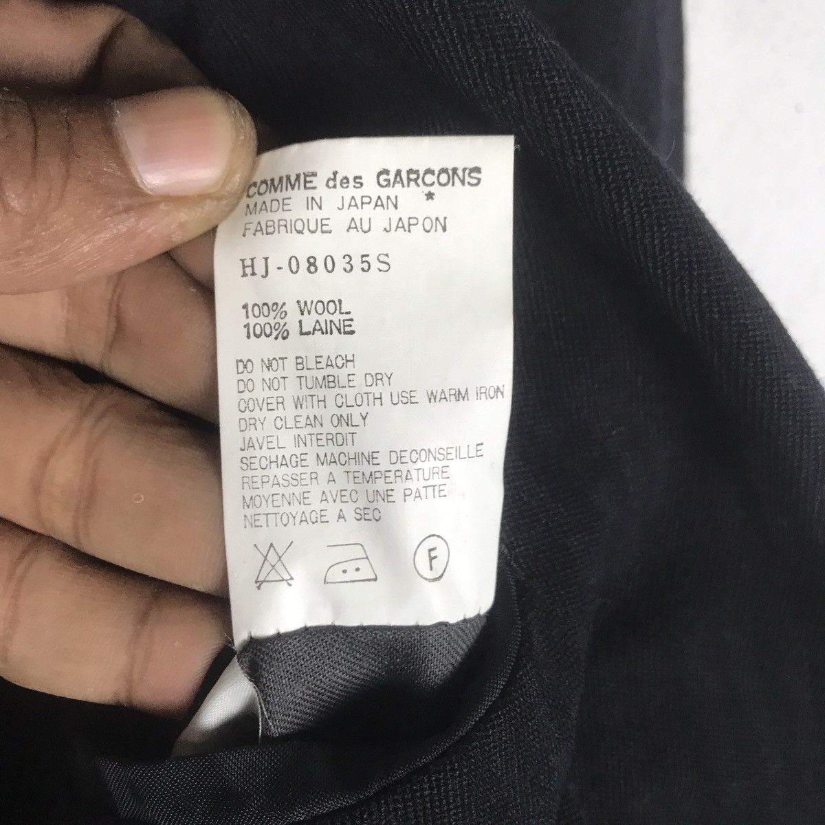 Comme des Garcons Homme 🔥Rare🔥AD1990 Comme Des Garcons Homme 100% Laine Wool Size US S / EU 44-46 / 1 - 7 Thumbnail