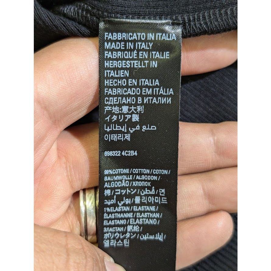 Balenciaga o1rshd1 Ribbed Jersey Stretch E. Long Sleeves Shirt in Black Size US M / EU 48-50 / 2 - 16 Thumbnail