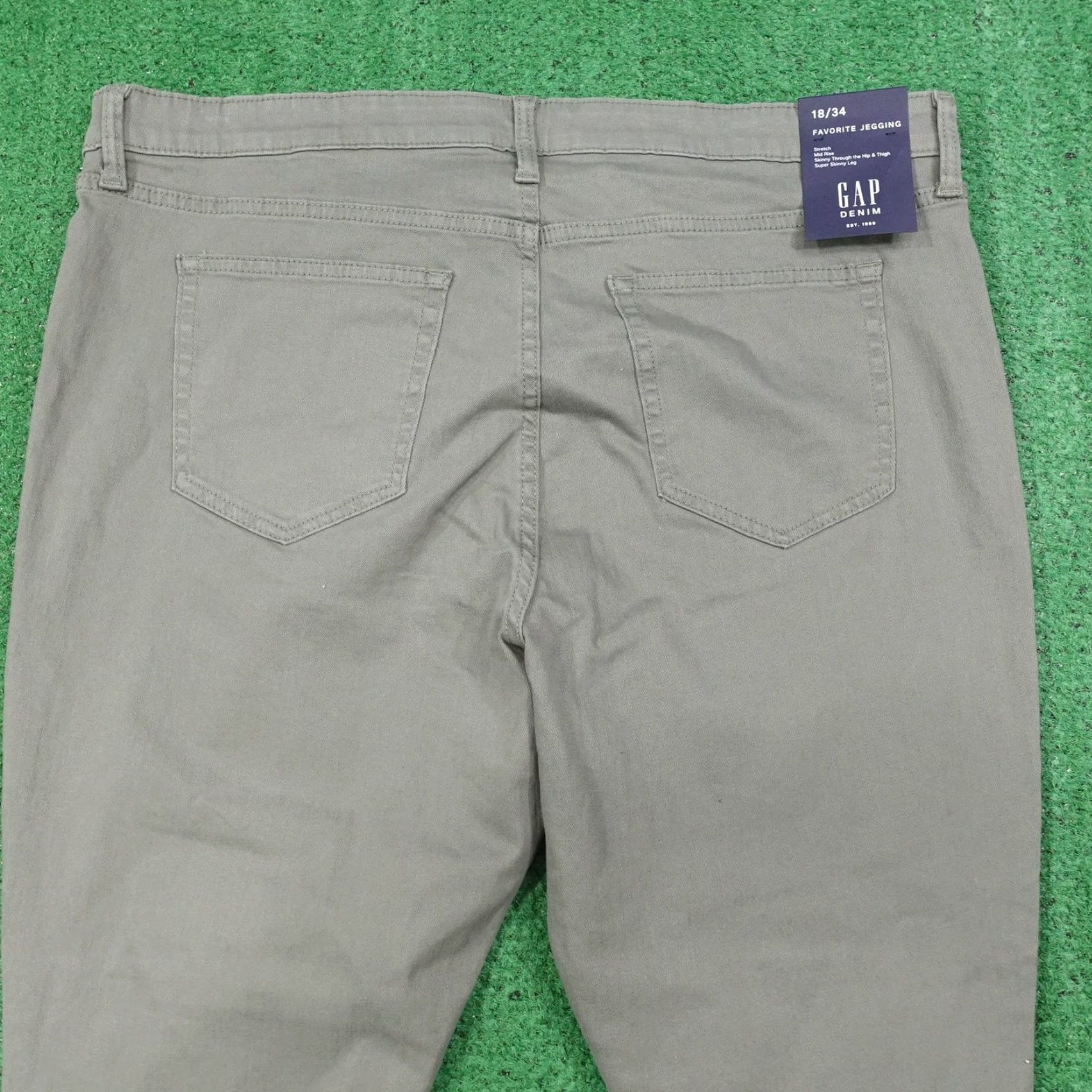 Gap Gap Favorite Jegging Pants Womens 18/34 Green Mid Rise Stretch Denim Size 40" / US 18 - 7 Thumbnail