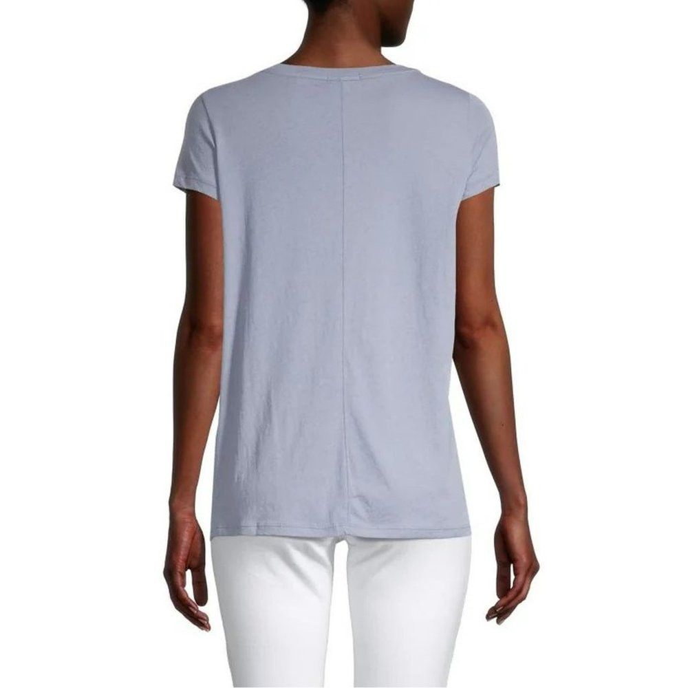 ATM Anthony Thomas Melillo NWT New $95 ATM Vintage Jersey Crewneck Blue Grey Tee Size Size S / US 4 / IT 40 - 2 Thumbnail