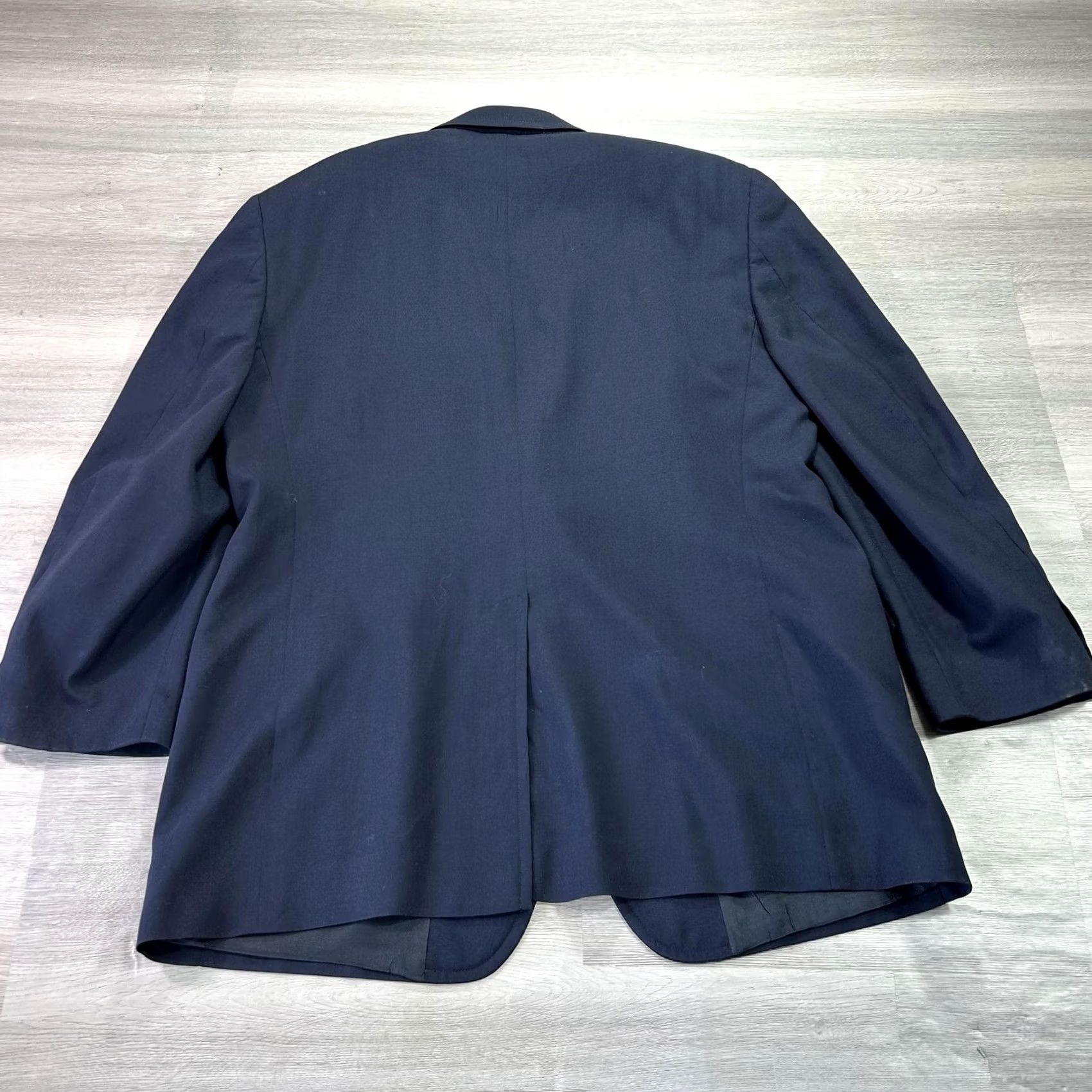 Brooks Brooks 346 Blazer Mens 44 Navy 100% Worsted Wool Sport Coat Jacket Gold Buttons Size 44R - 2 Thumbnail
