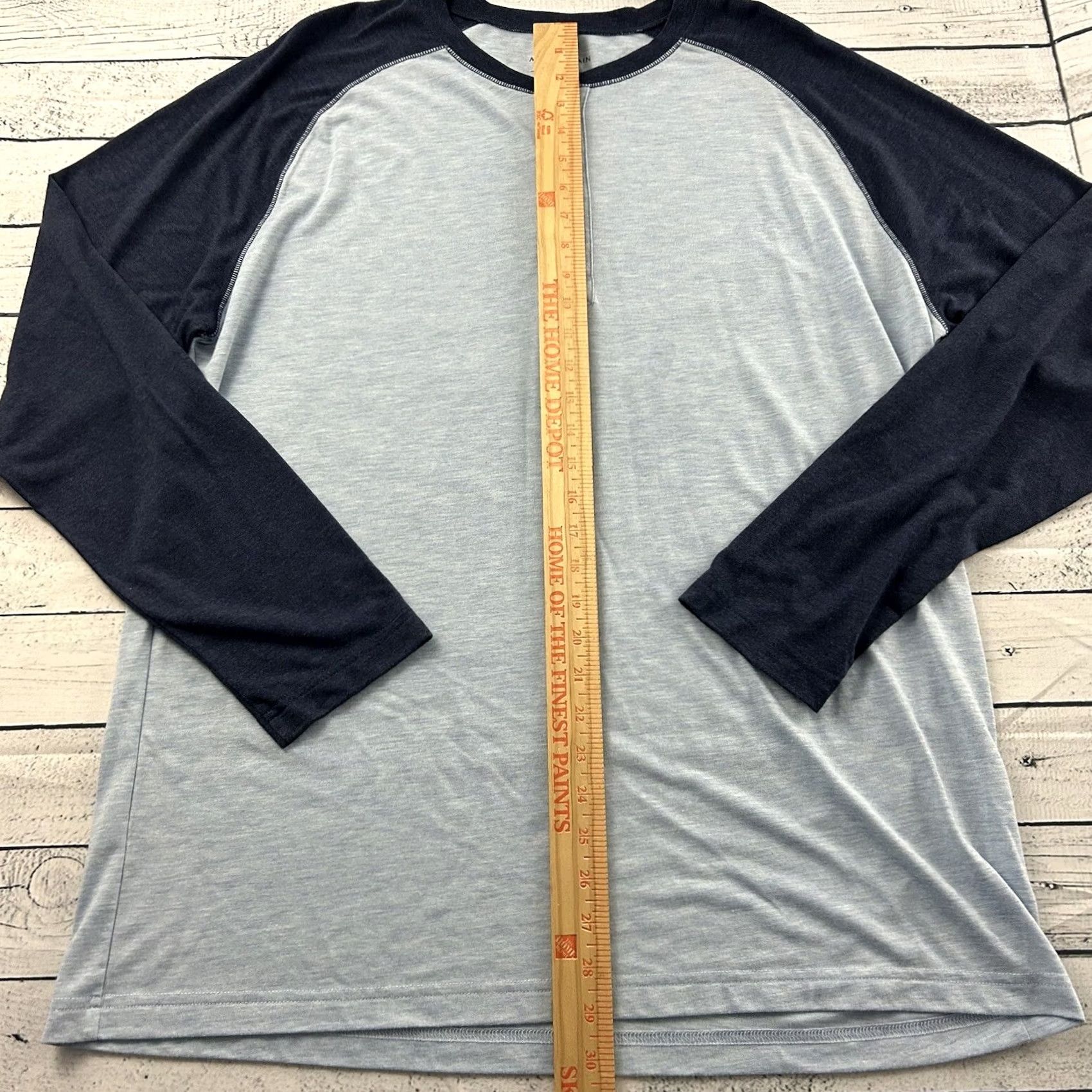 Mizzen+Main Mizzen + Main Long Sleeve Button Front Henley Shirt Men's 2XL Blue Size US XXL / EU 58 / 5 - 3 Thumbnail