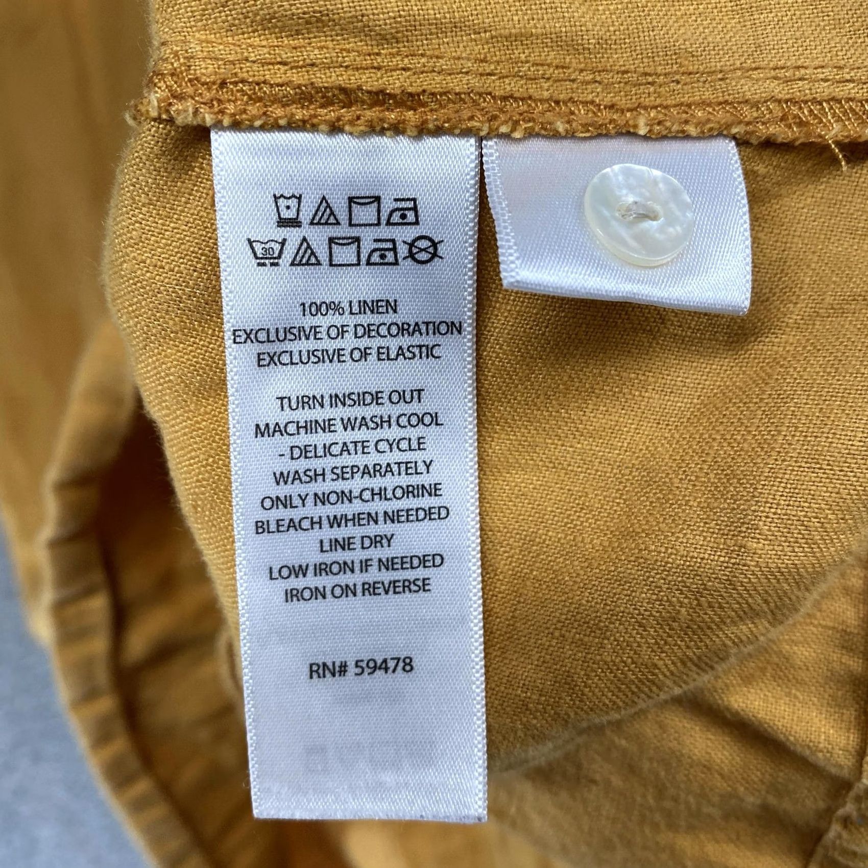 Vintage Tahari Linen Dress Womens S Mustard Sleeveless Shift Summer Capsule Layer Size S / US 4 / IT 40 - 7 Thumbnail