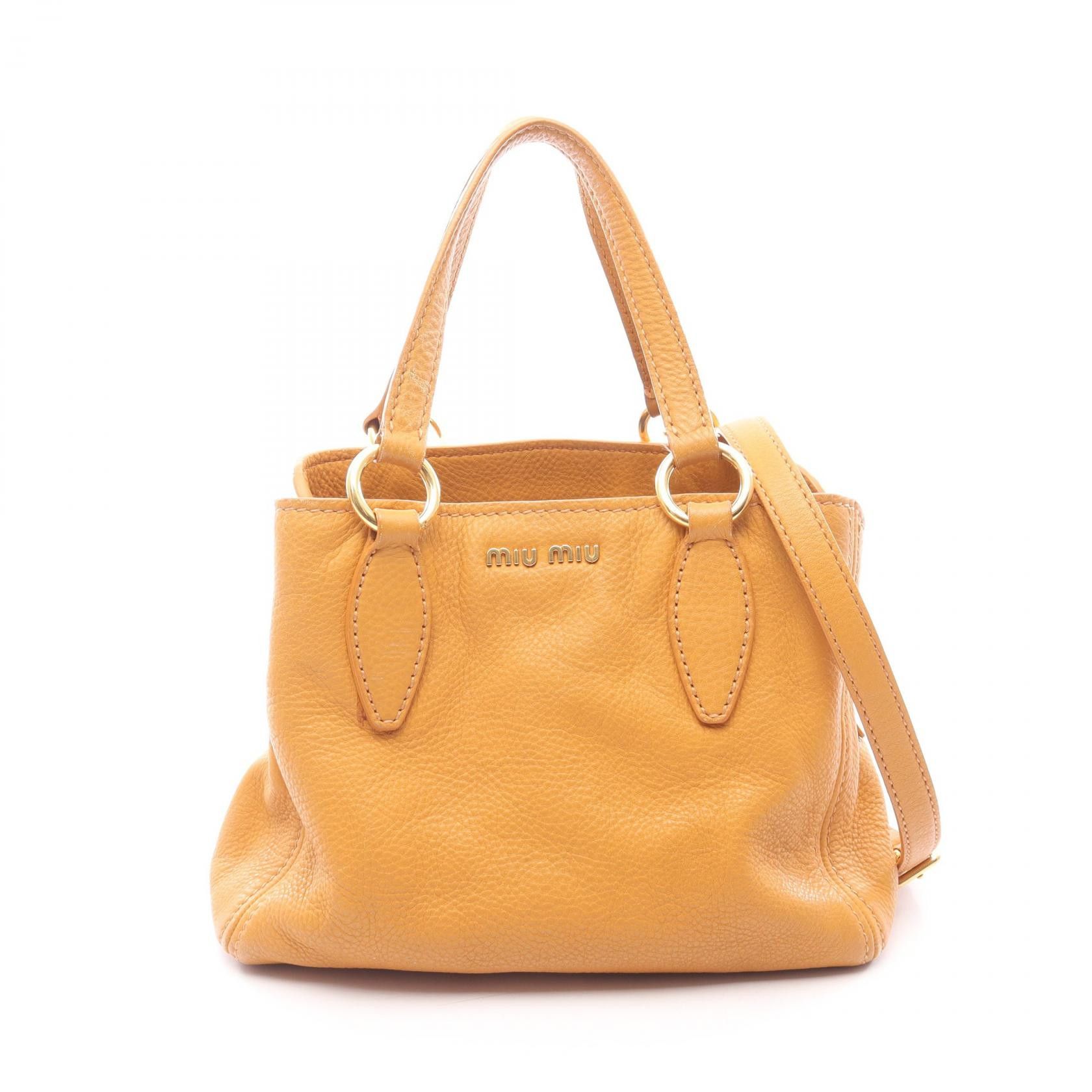 Miu Miu Miu Miu Miu Miu VITELLO CARIBU Leather Handbag Leather Handbag DUTY FREE for USA Size ONE SIZE - 1 Thumbnail