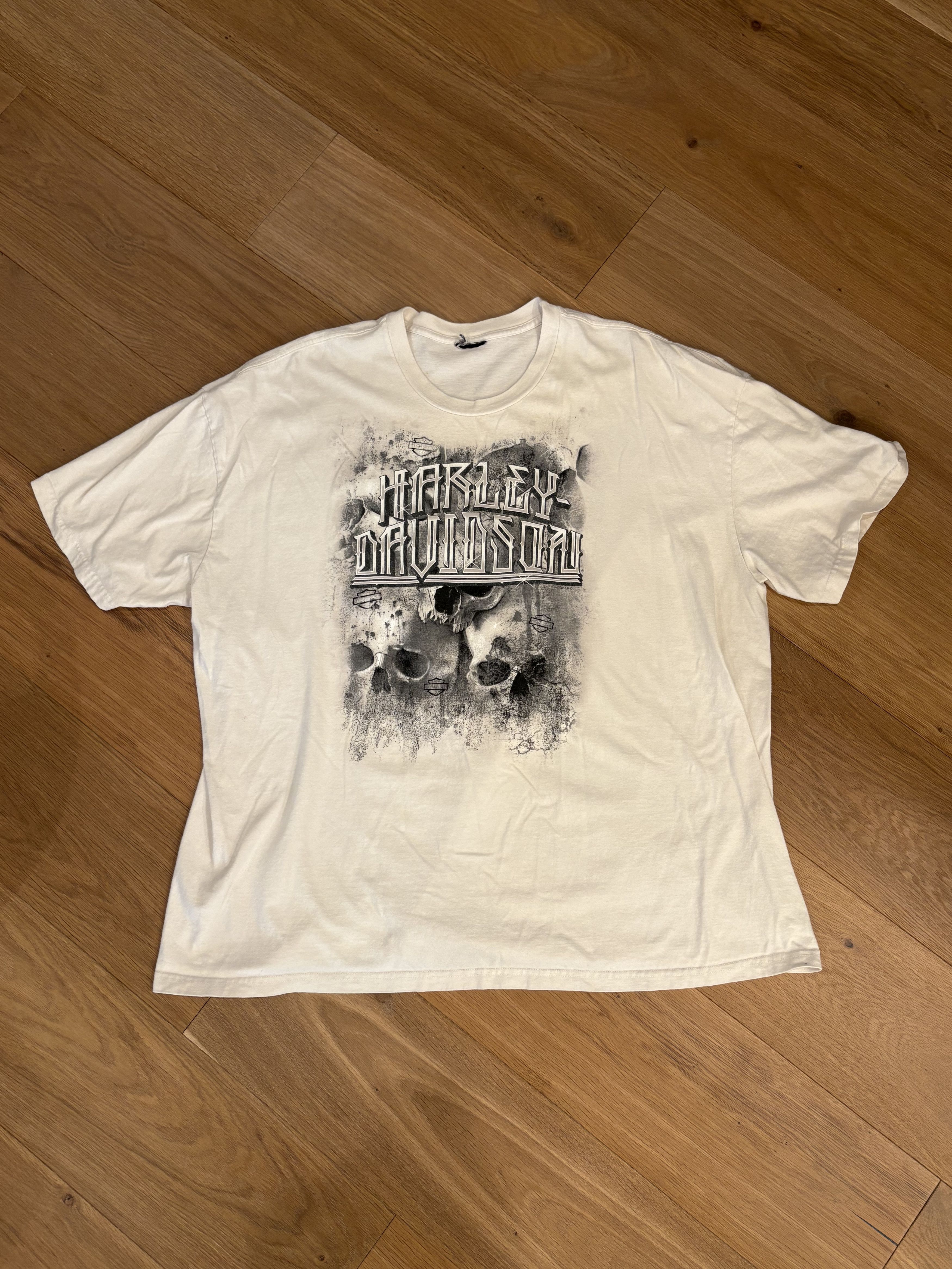 Harley Davidson Vintage Harley Davidson Smokey Skull Graphic T Shirt Size US XXL / EU 58 / 5 - 1 Thumbnail