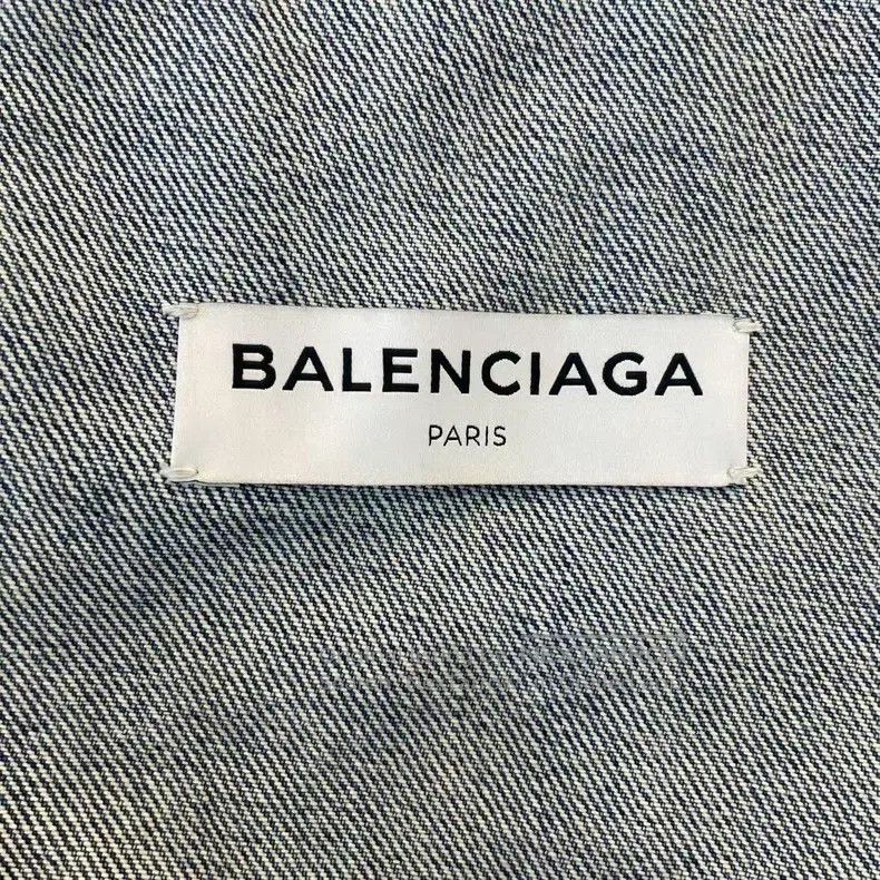 Balenciaga Balenciaga Blue denim jacket with collar logo distressed Size XXS / US 00 / IT 34 - 4 Thumbnail