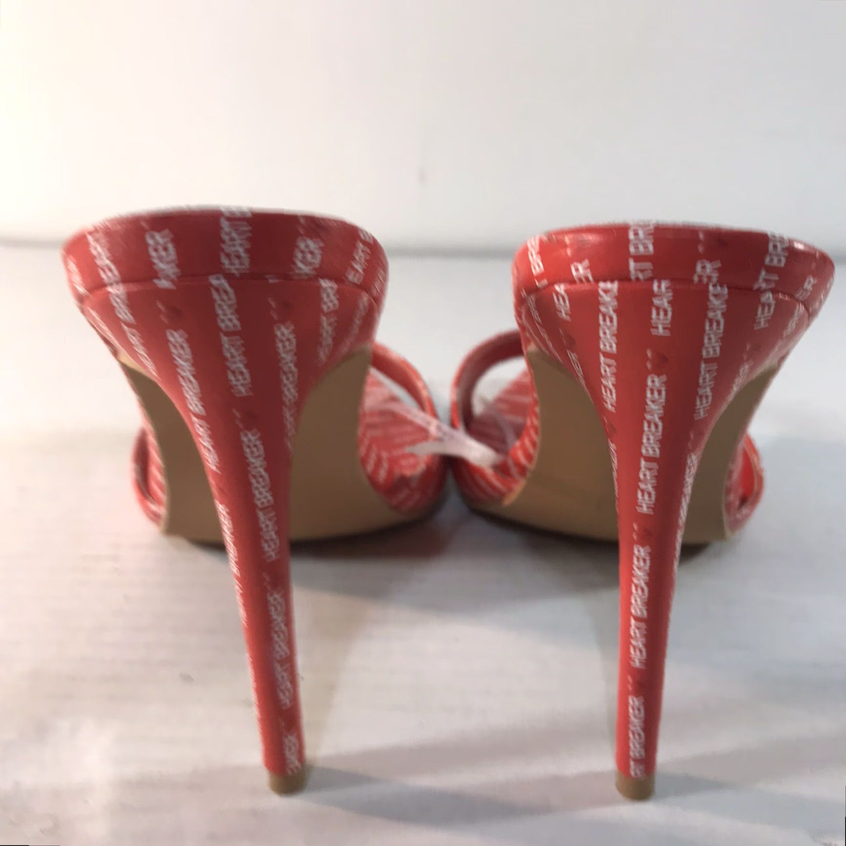 Vintage Cape Robin Women's 4.5in Open Toe Stiletto Heels Red/White Casual Party Shoes Size 9 Size US 9 / IT 39 - 6 Thumbnail