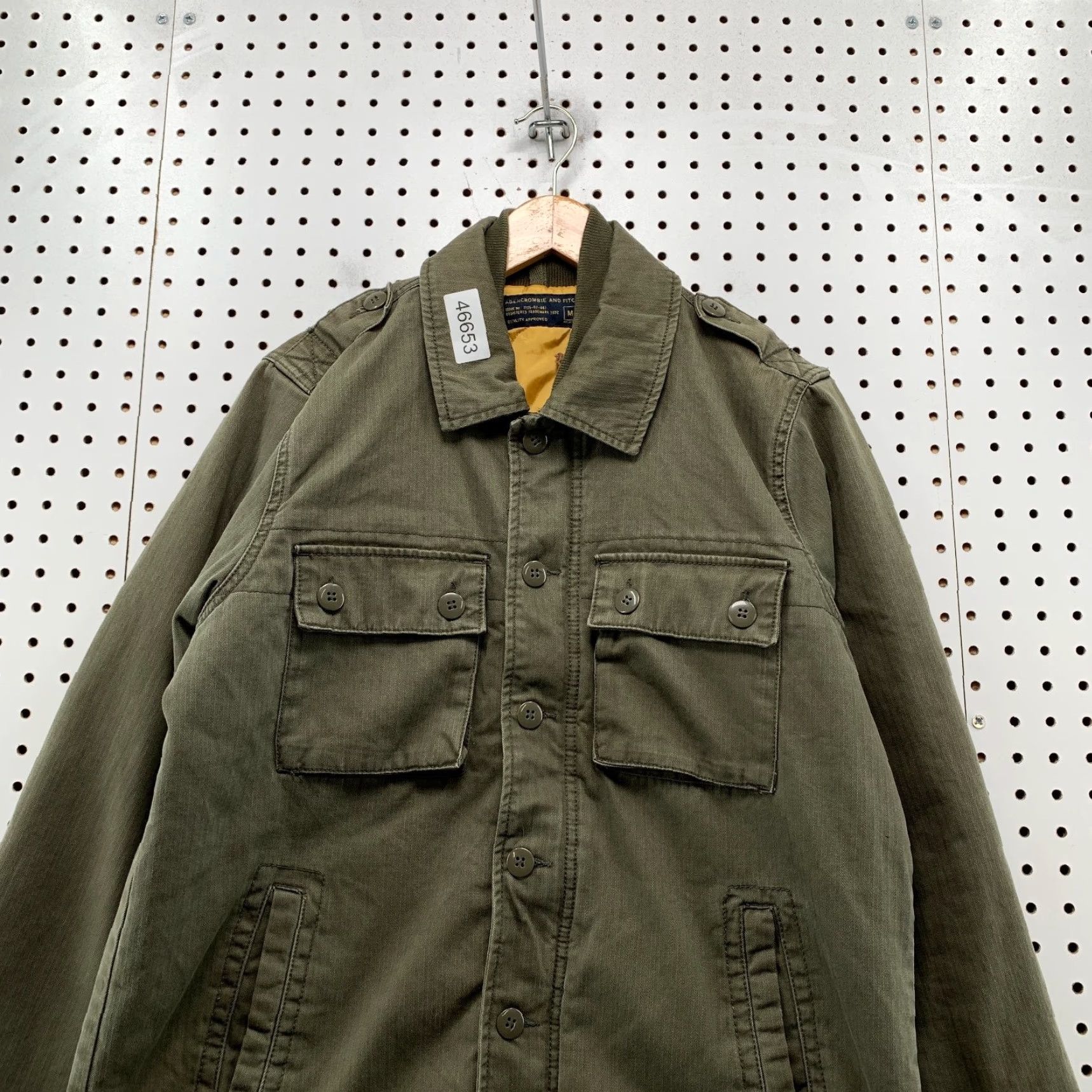 Abercrombie & Fitch VINTAGE Abercrombie & Fitch Military Jacket Mens M Green Lined Size US M / EU 48-50 / 2 - 4 Thumbnail