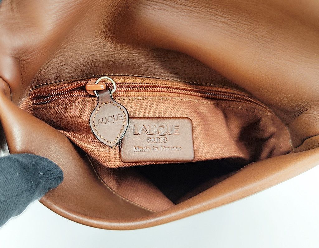 Leather LALIQUE full brown calf leather sling bag Size ONE SIZE - 2 Thumbnail