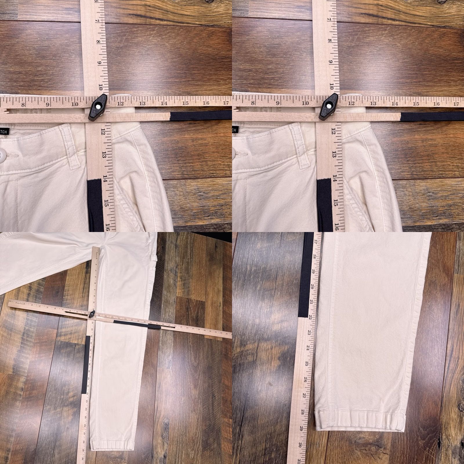American Eagle Outfitters American Eagle High Rise Straight Pants Womens 0 Regular Beige Stretch Chino Logo City Casual Travel Size 25" / US 0 / IT 36 - 9 Thumbnail