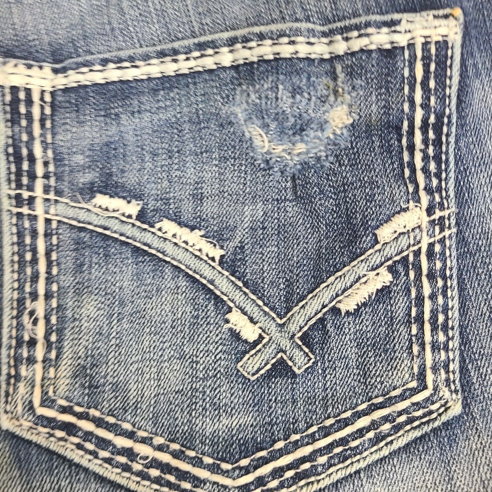BKE BKE Sabrina Distressed Womens Denim Blue Jeans Waist 29" in Size 29" - 12 Thumbnail