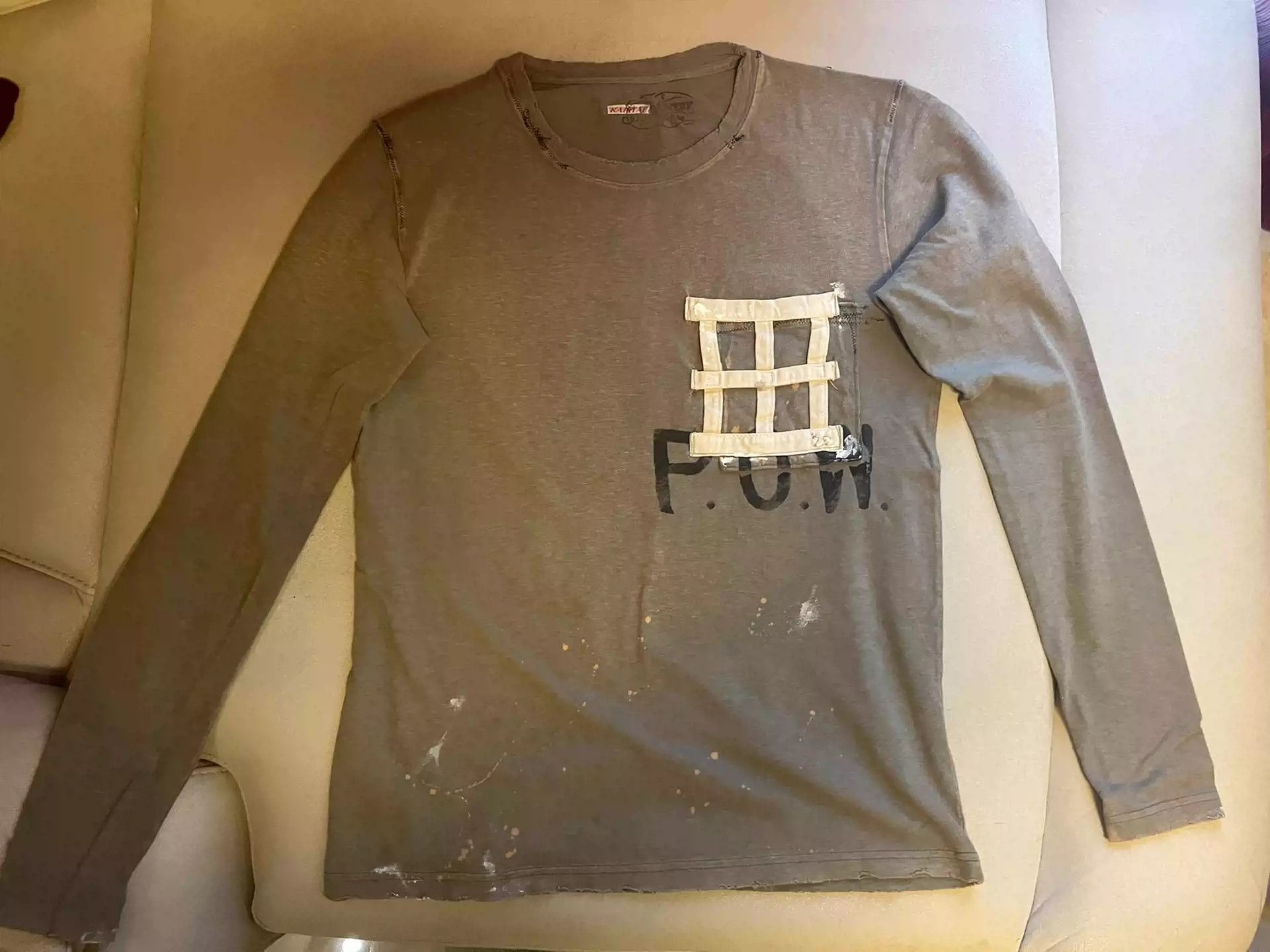 image of Kapital Kountry Hirata Hiroshi Long Sleeve T-Shirt in Grey, Men's (Size Large)
