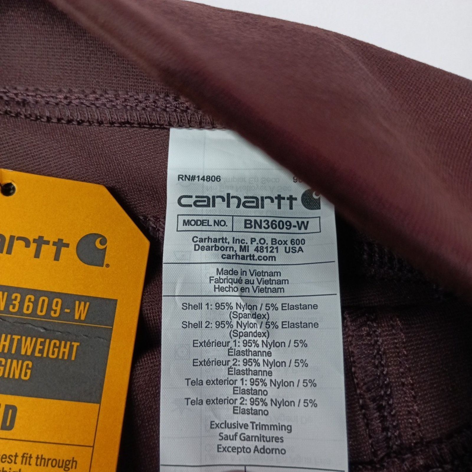 Carhartt Carhartt Women’s Leggings Lightweight Size M Blackberry Size 30" / US 8 / IT 44 - 6 Thumbnail