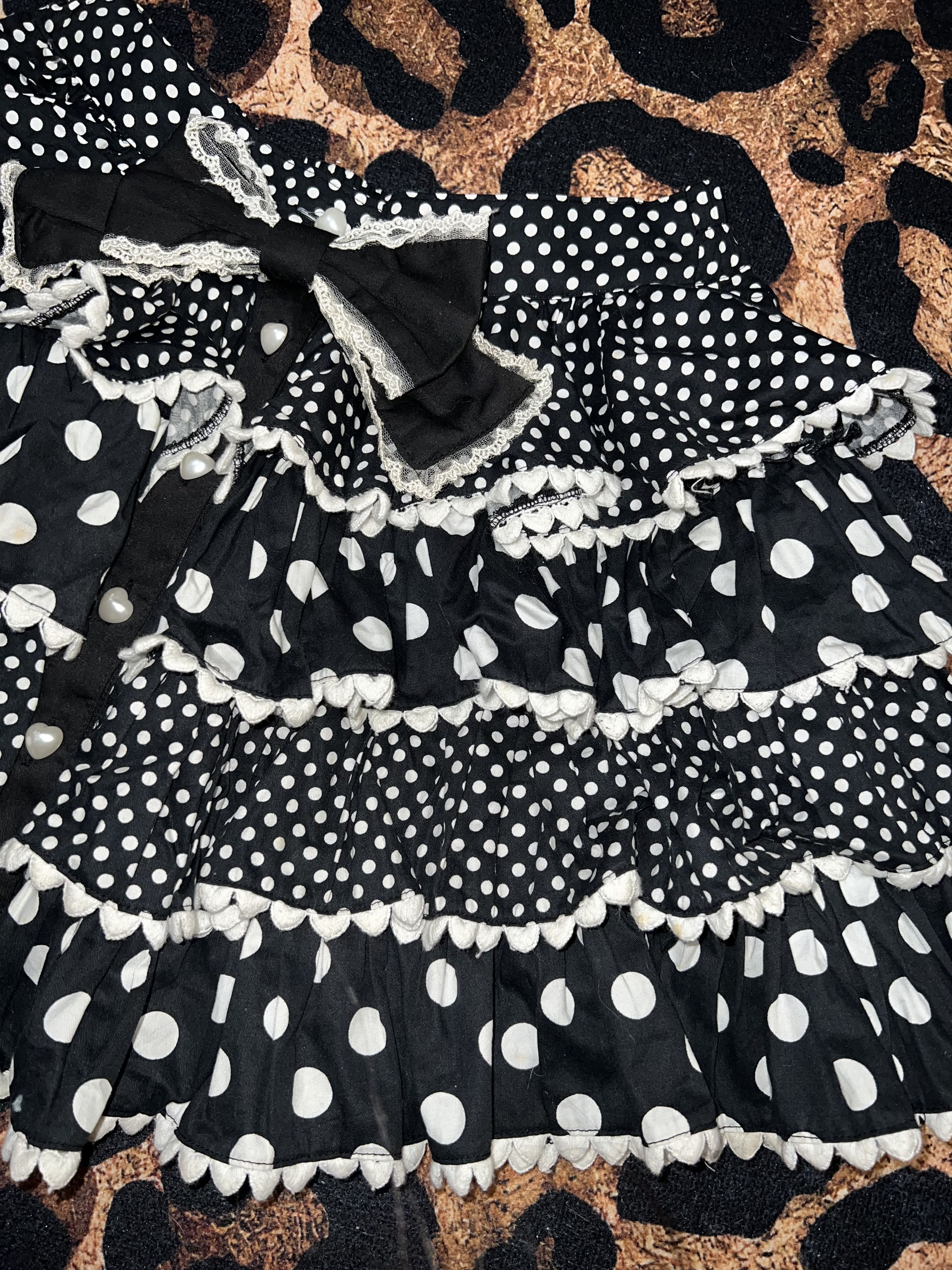 Japanese Brand Bodyline Polka Dot Tiered Mini Skirt 🎹➕ Size 26" / US 2 / IT 38 - 3 Thumbnail
