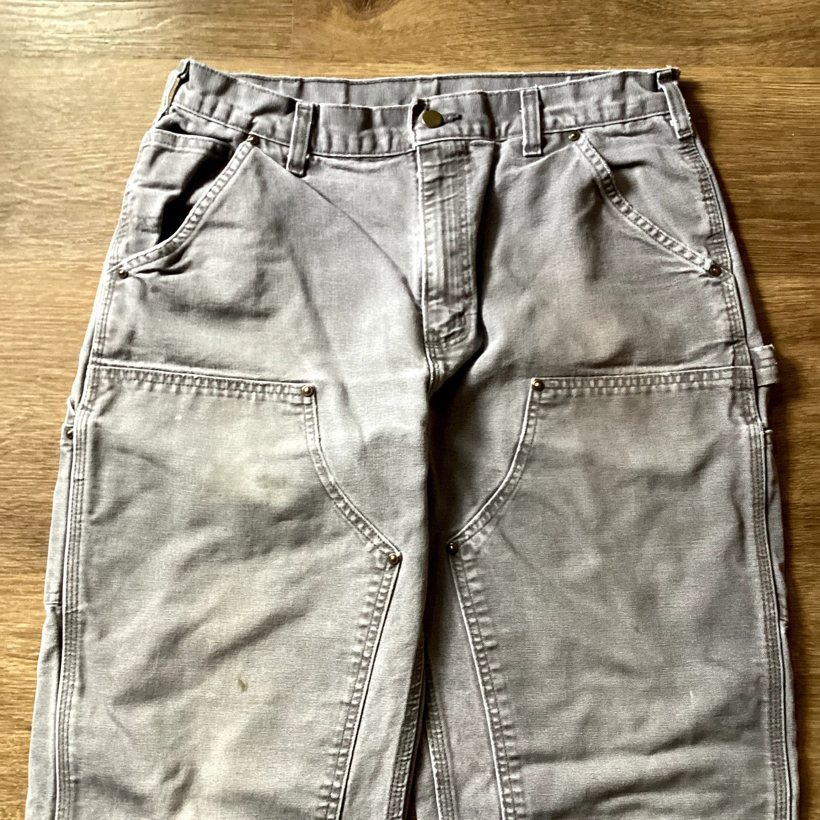 Carhartt Faded Grey Carhartt Double Knee Logger Pants 34 x 34 Size US 34 / EU 50 - 2 Thumbnail