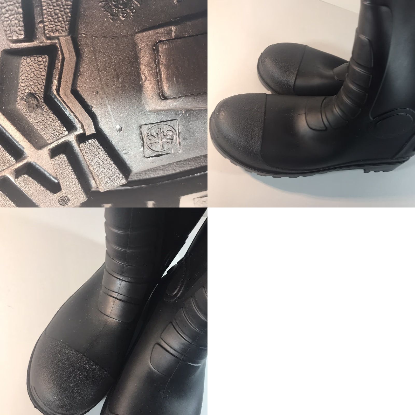 Vintage Hisea Black Knee High Pull On Rubber Boots Mens Size 12 Waterproof Comfort Size US 12 / EU 45 - 8 Thumbnail