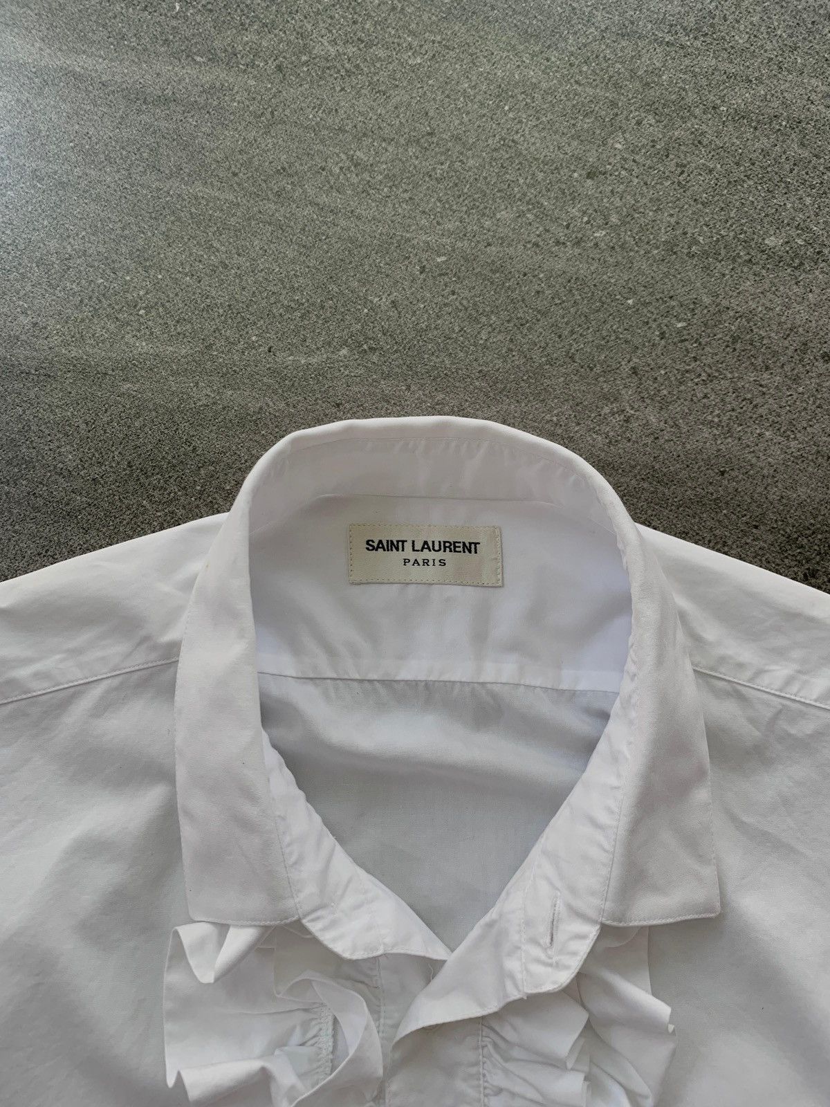 Saint Laurent Paris FREE TAX! Ruffled Ls Shirt by Hedi Slimane Size US M / EU 48-50 / 2 - 6 Thumbnail