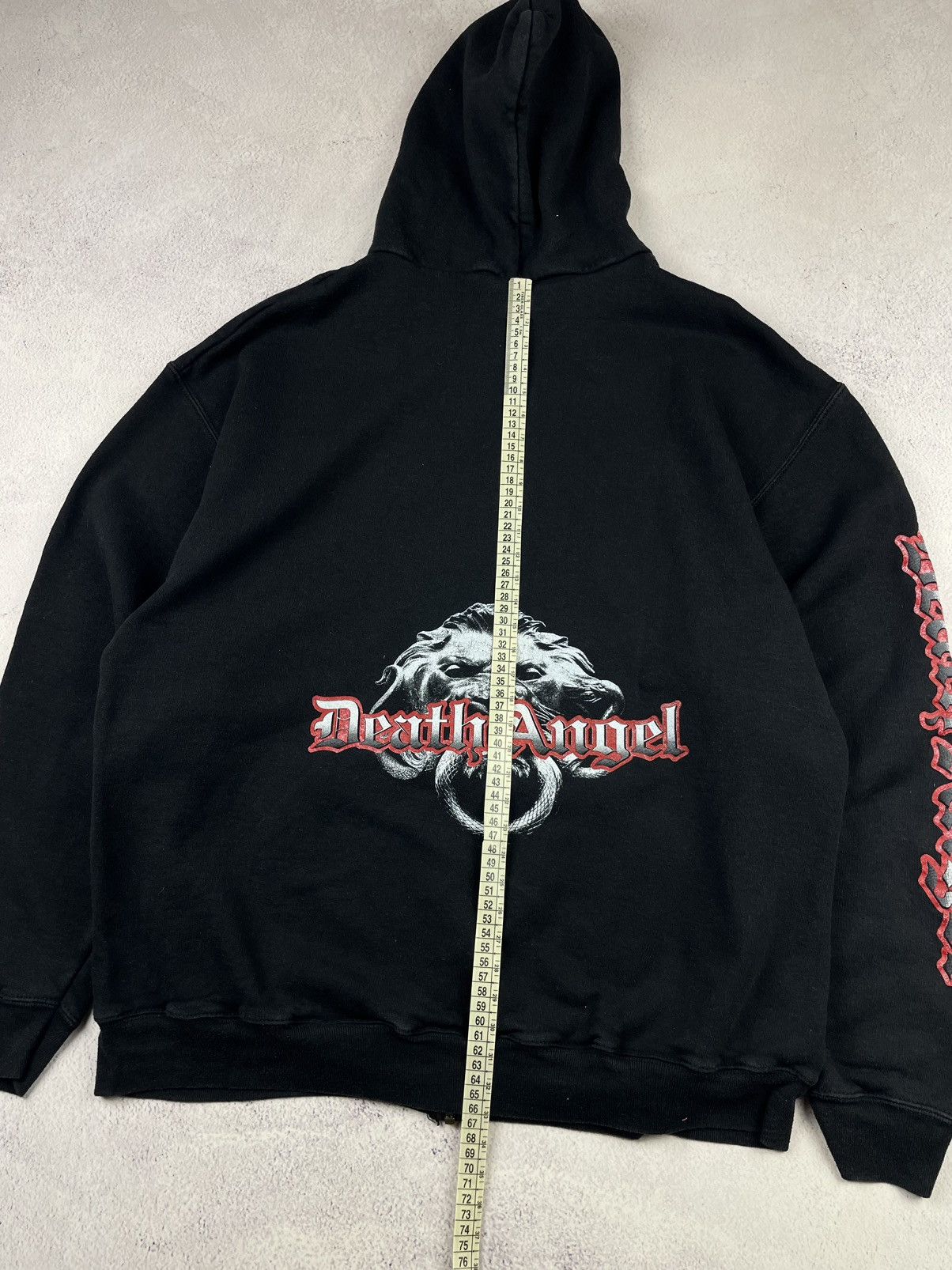 Fruit Of The Loom Death Angel Vintage Y2K Zip Hoodie Black XL Thrash Metal Size US XL / EU 56 / 4 - 10 Thumbnail