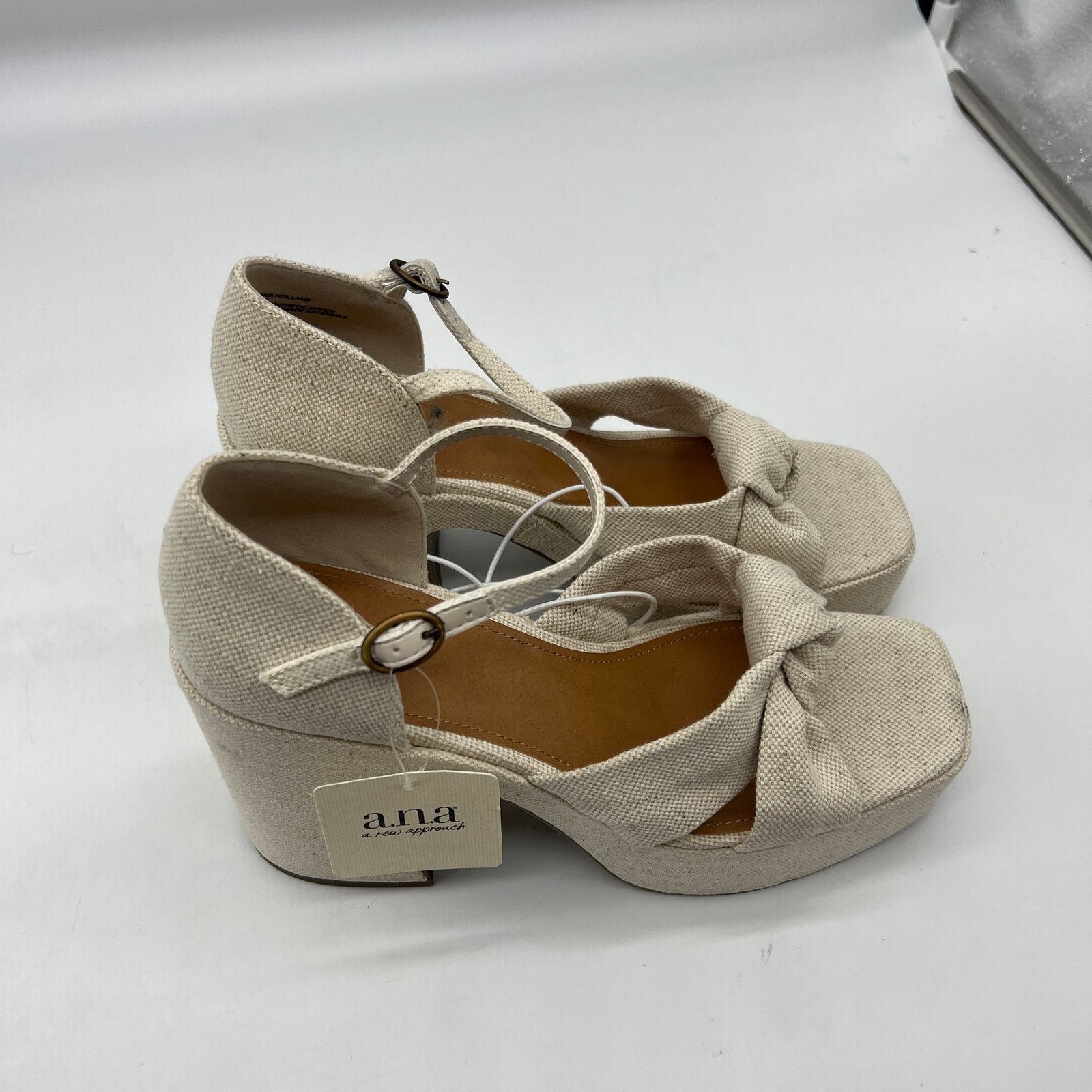 Other a.n.a Womens Holland Heeled Sandals Denim Platform Size US 8.5 / IT 38.5 - 6 Thumbnail