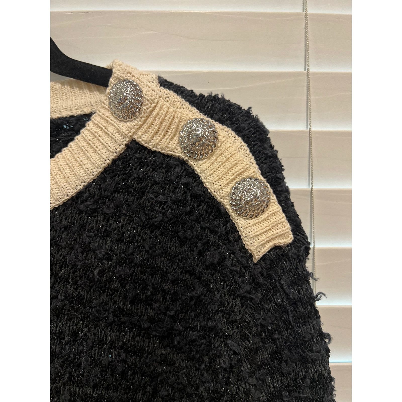 Balmain Balmain Paris Mens Tweed Sweater Knit Pullover Top Designer Size US XL / EU 56 / 4 - 4 Thumbnail