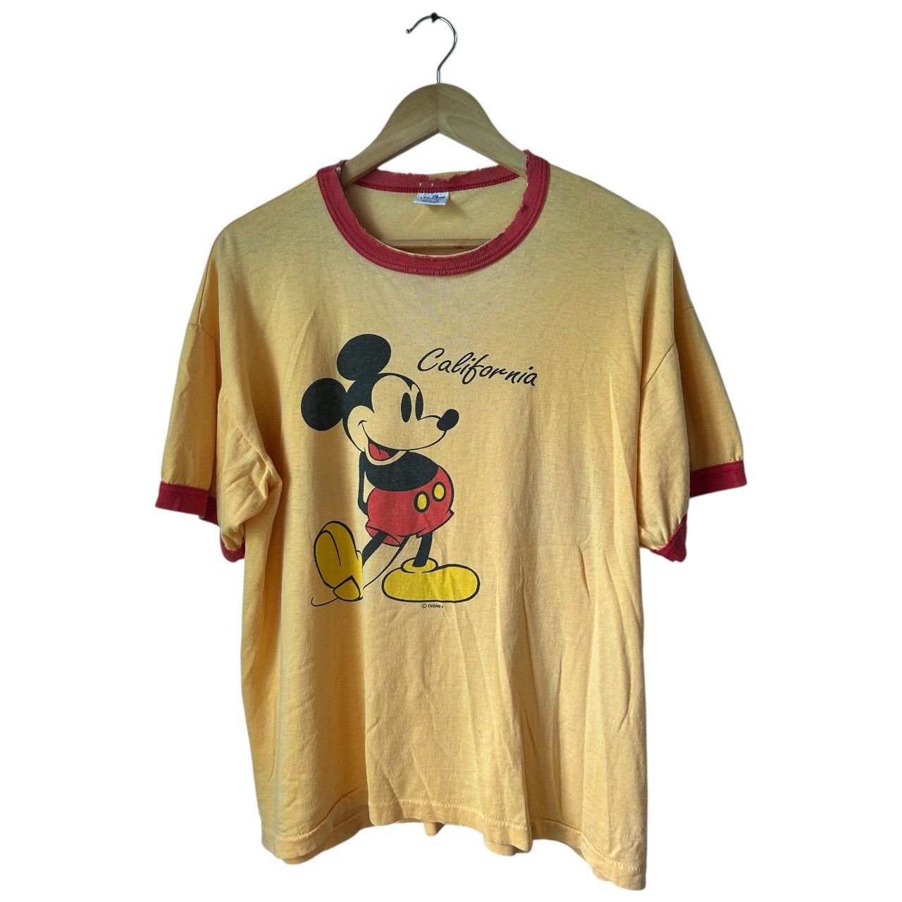 Mickey Mouse 80s Distressed California Ringer Tee Size US L / EU 52-54 / 3 - 3 Thumbnail