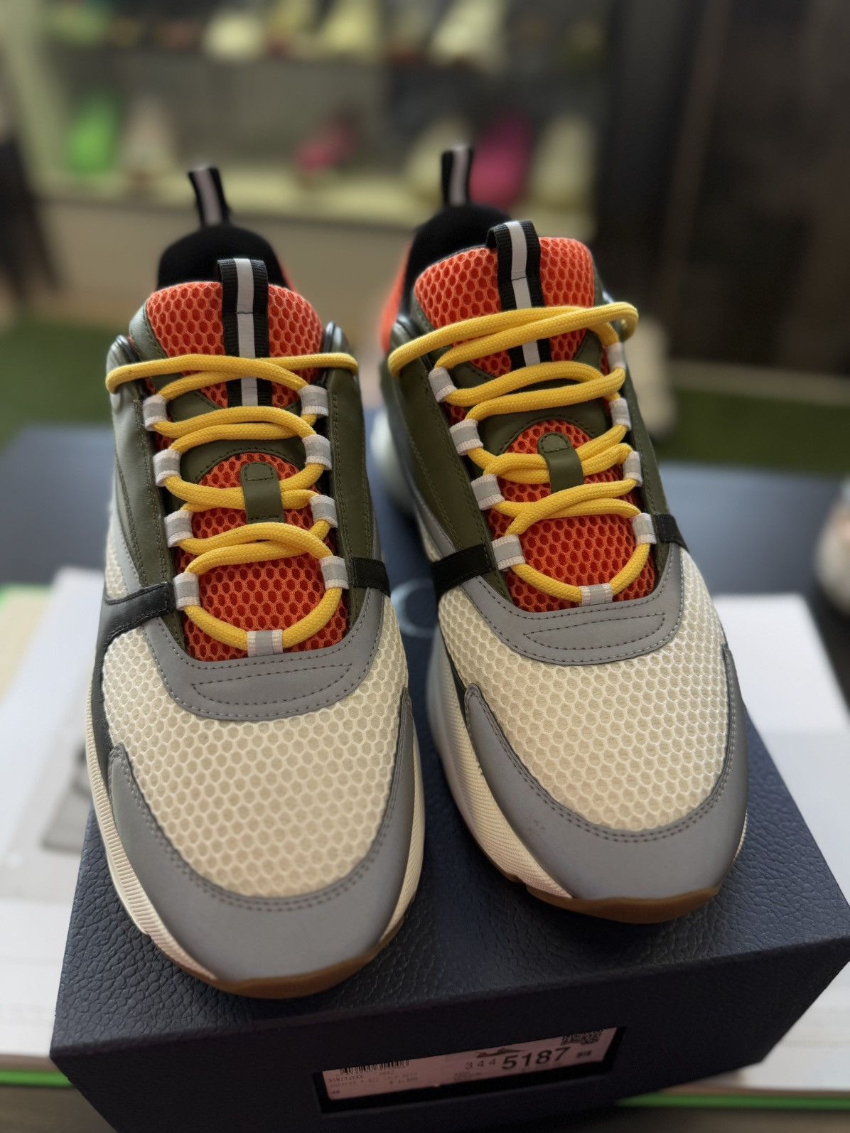 Dior Dior B22 & Peter Doig Green Orange Sneakers 13US/46EU Size US 13 / EU 46 - 7 Thumbnail