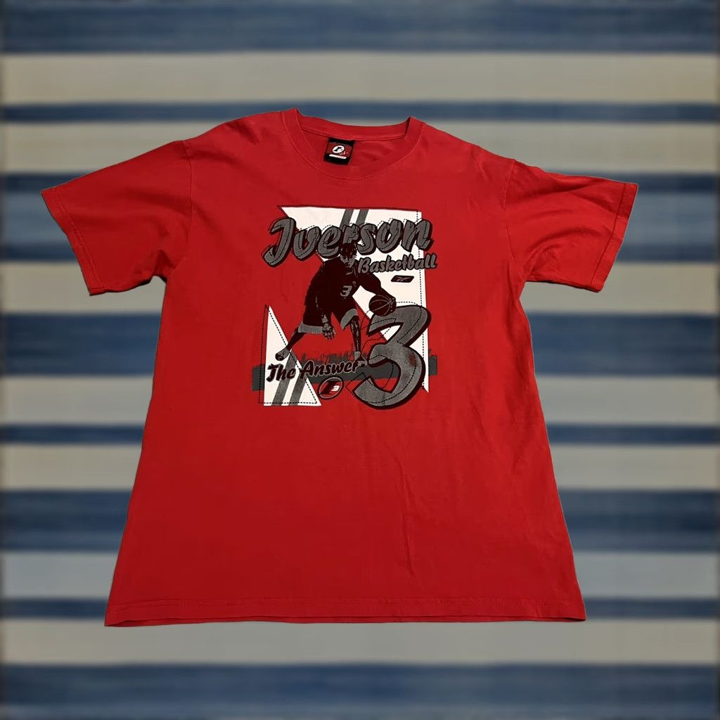 Reebok VINTAGE Reebok The Answer Shirt M Red Mens 90s Sports Tee Shirt Size US M / EU 48-50 / 2 - 1 Thumbnail
