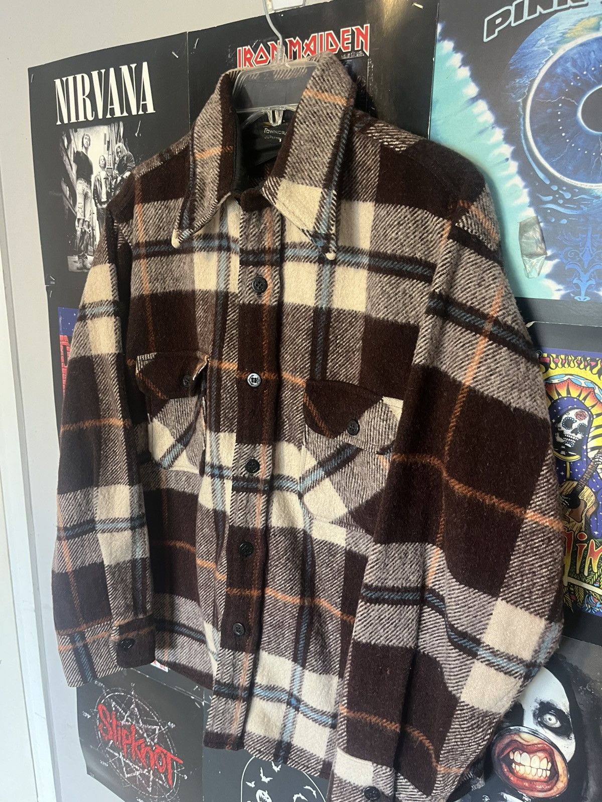 Towncraft Vintage 80’s 90’s JCPenny Town Craft Heavy Wool Flannel Size US L / EU 52-54 / 3 - 2 Thumbnail