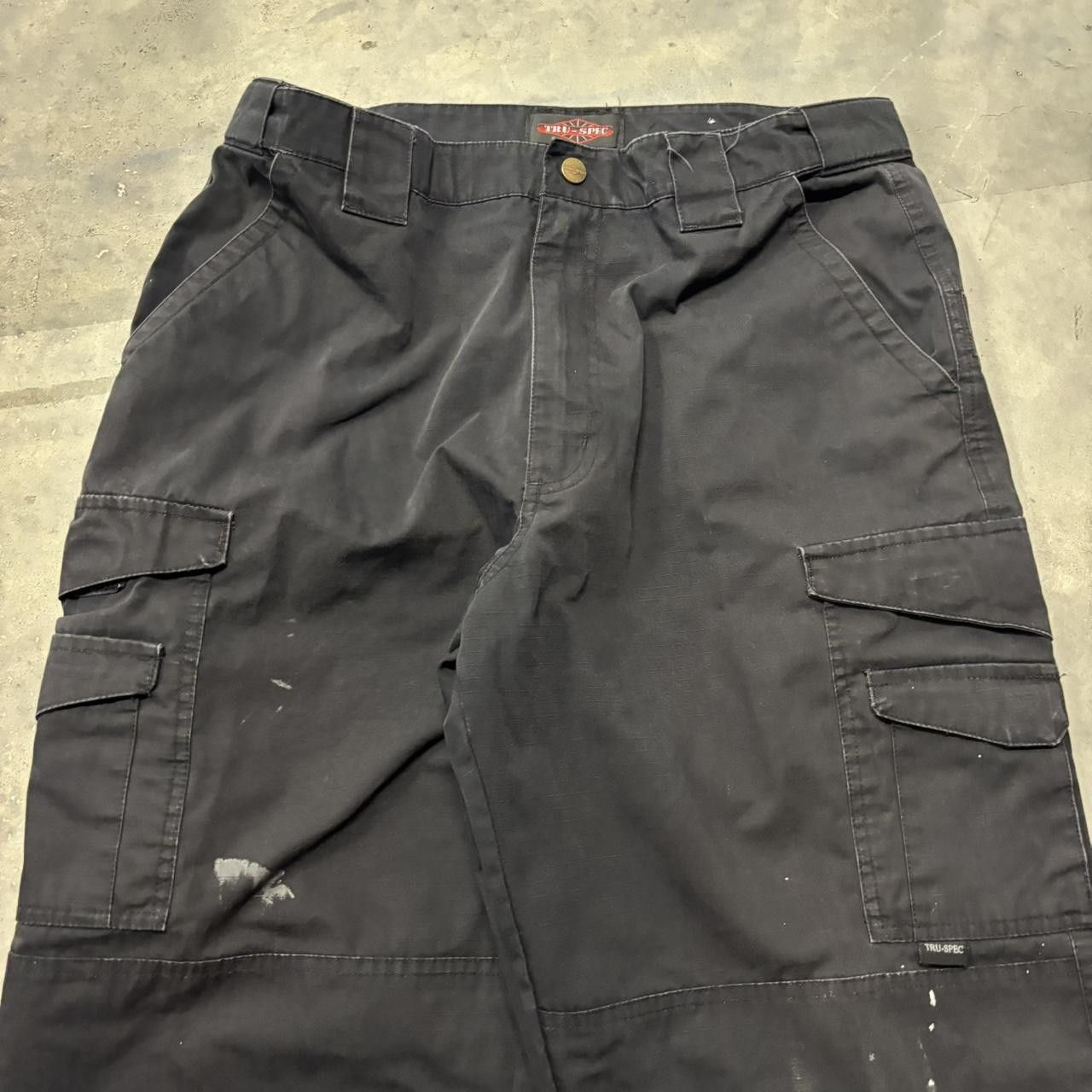 Japanese Brand × Vintage Crazy Vintage Y2K/2000s Baggy Black Streetwear Workwear Skater Cargo Pants! Size US 34 / EU 50 - 5 Thumbnail