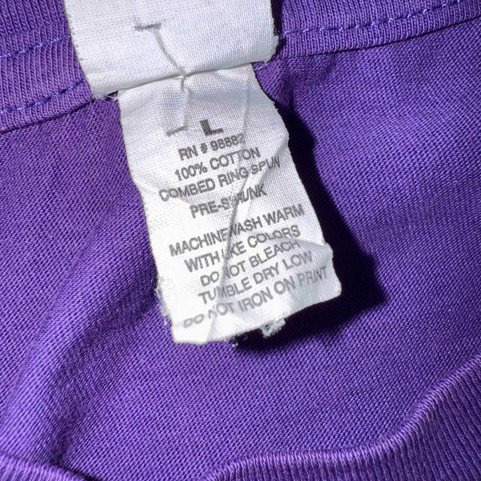 Vintage Vtg 80s 90s The Maine Mens Large T-Shirt Neon Graphic Purple Size US L / EU 52-54 / 3 - 4 Thumbnail