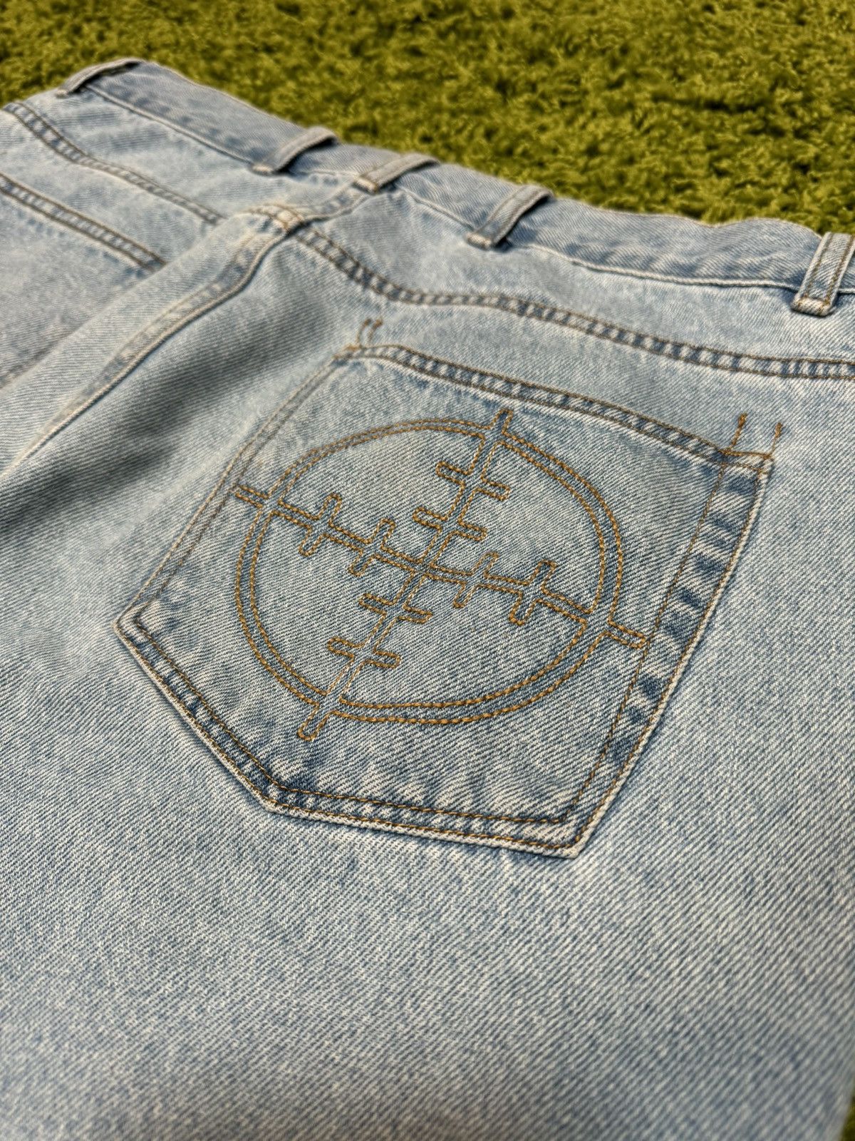 Menace Menace Target Logo Cargo Pocket Denim Pants Size US 32 / EU 48 - 5 Thumbnail