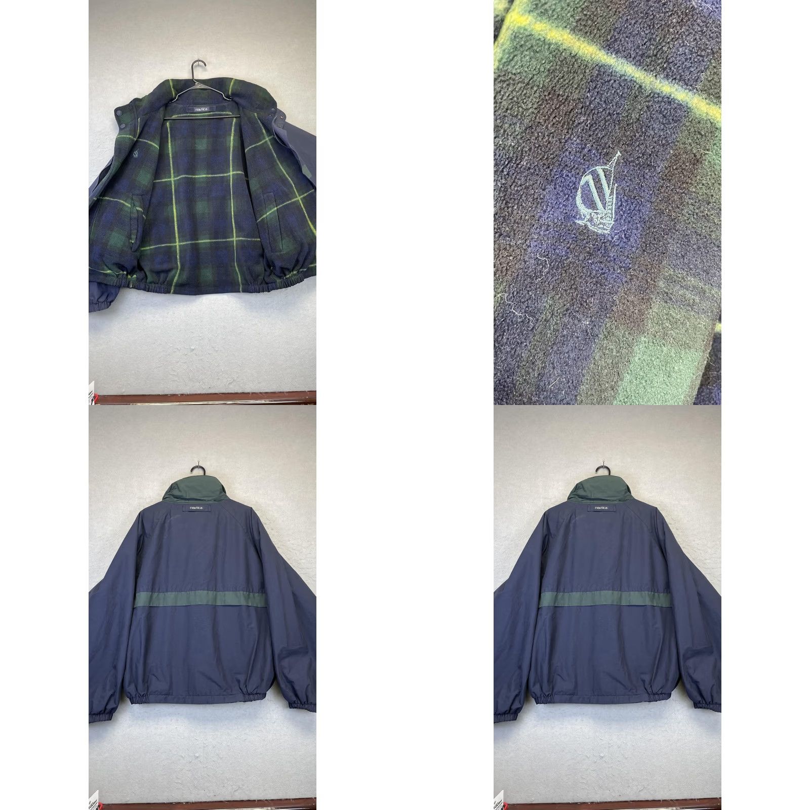 Nautica Nautica Jacket Mens XL Navy Green Fleece Sailing Windbreaker Zip Coat Size US XL / EU 56 / 4 - 9 Thumbnail