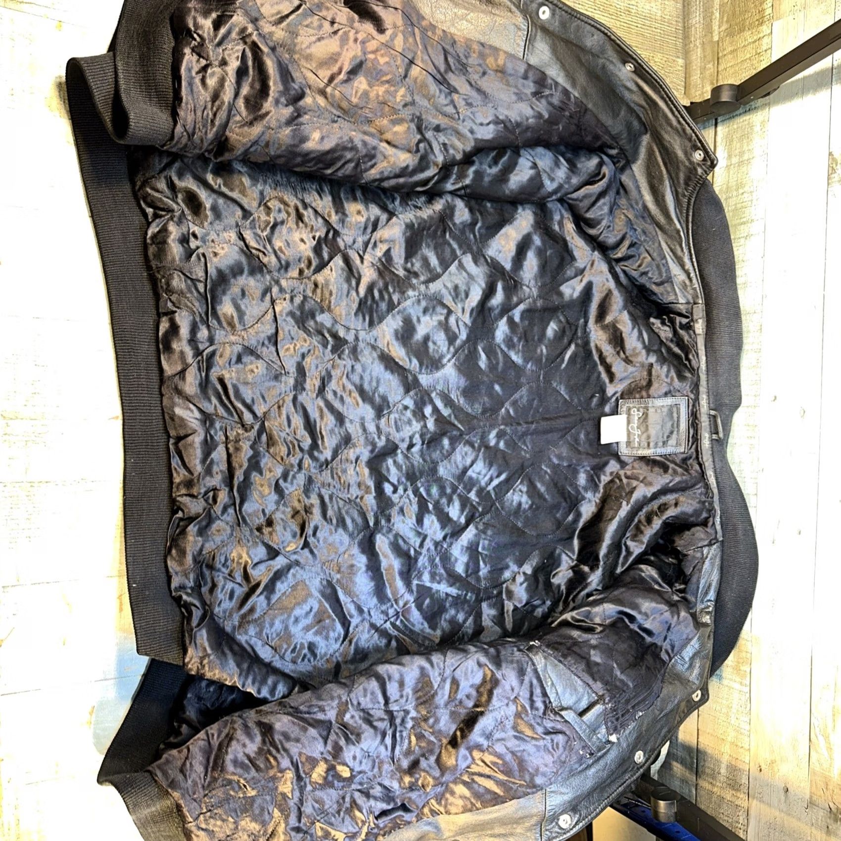 Sean John VINTAGE Sean John Leather Bomber Jacket 3XL Black Hip Hop OG Mens Jacket Size US XXL / EU 58 / 5 - 4 Thumbnail