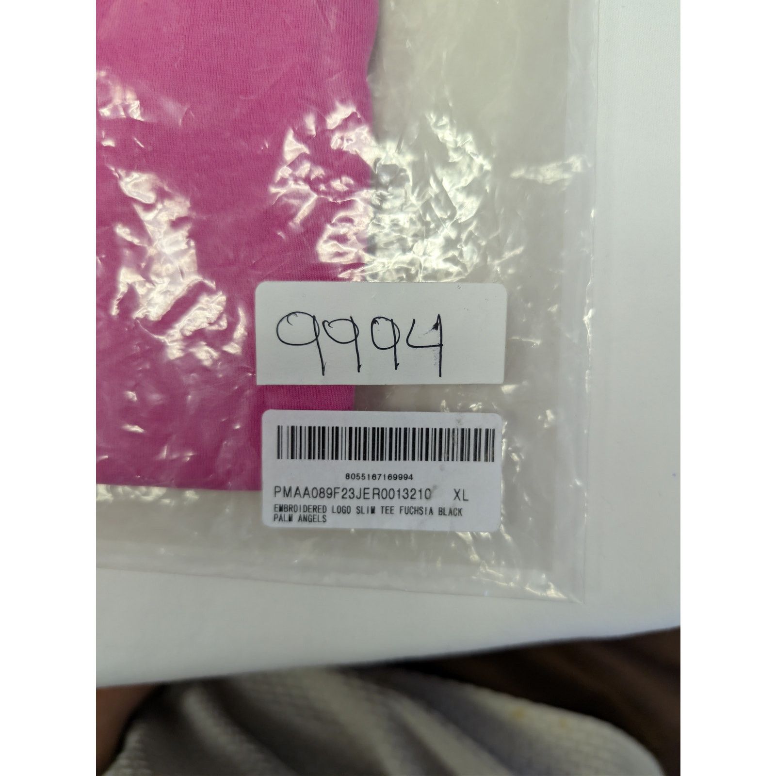 Palm Angels o1rshd1 Embroidered Logo Slim T-Shirt in Fuchsia Pink/Black Size US XL / EU 56 / 4 - 23 Thumbnail