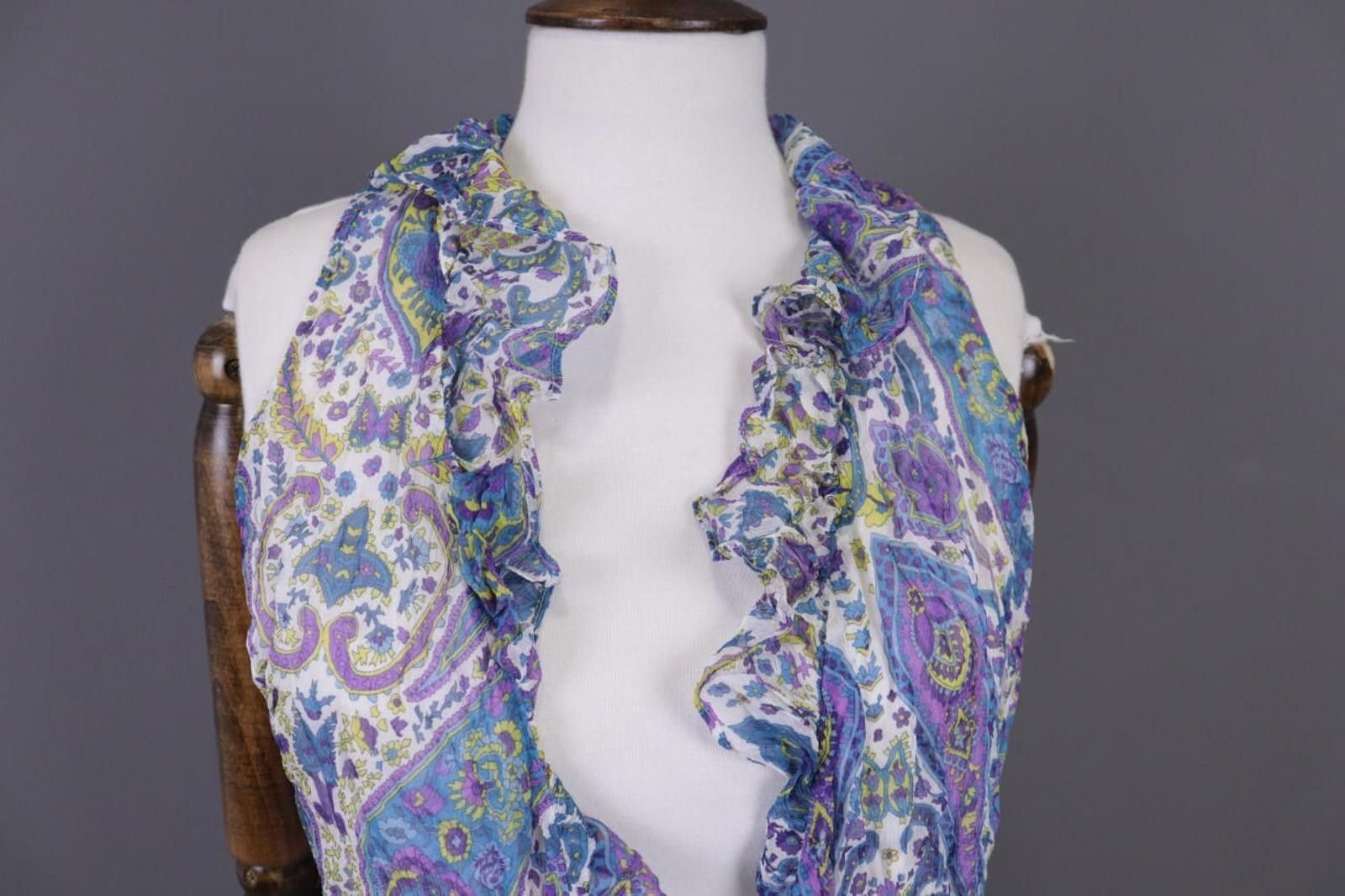 Lauren Ralph Lauren Lauren Ralph Lauren Paisley Silk Cardigan Cape Size 8 / M Size L / US 10 / IT 46 - 4 Thumbnail