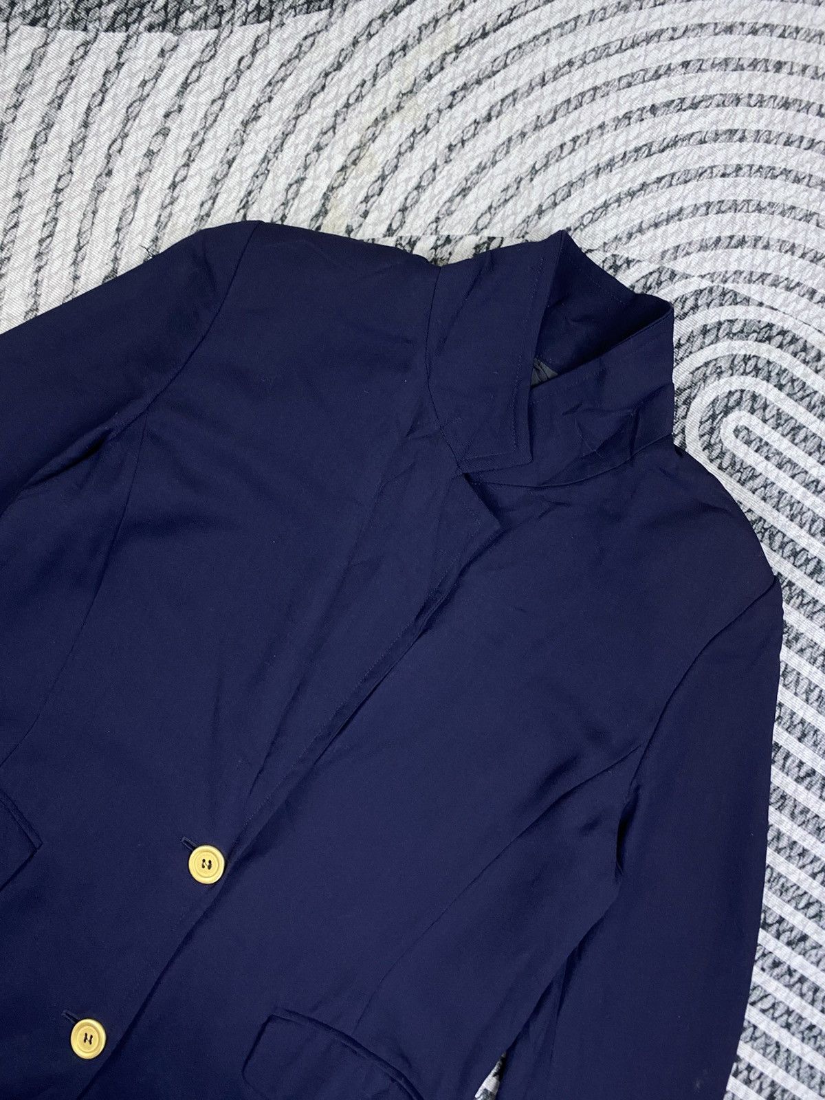 Marella Vintage Marella Navy Colour Double Button Long Blazer Size M / US 6-8 / IT 42-44 - 7 Thumbnail