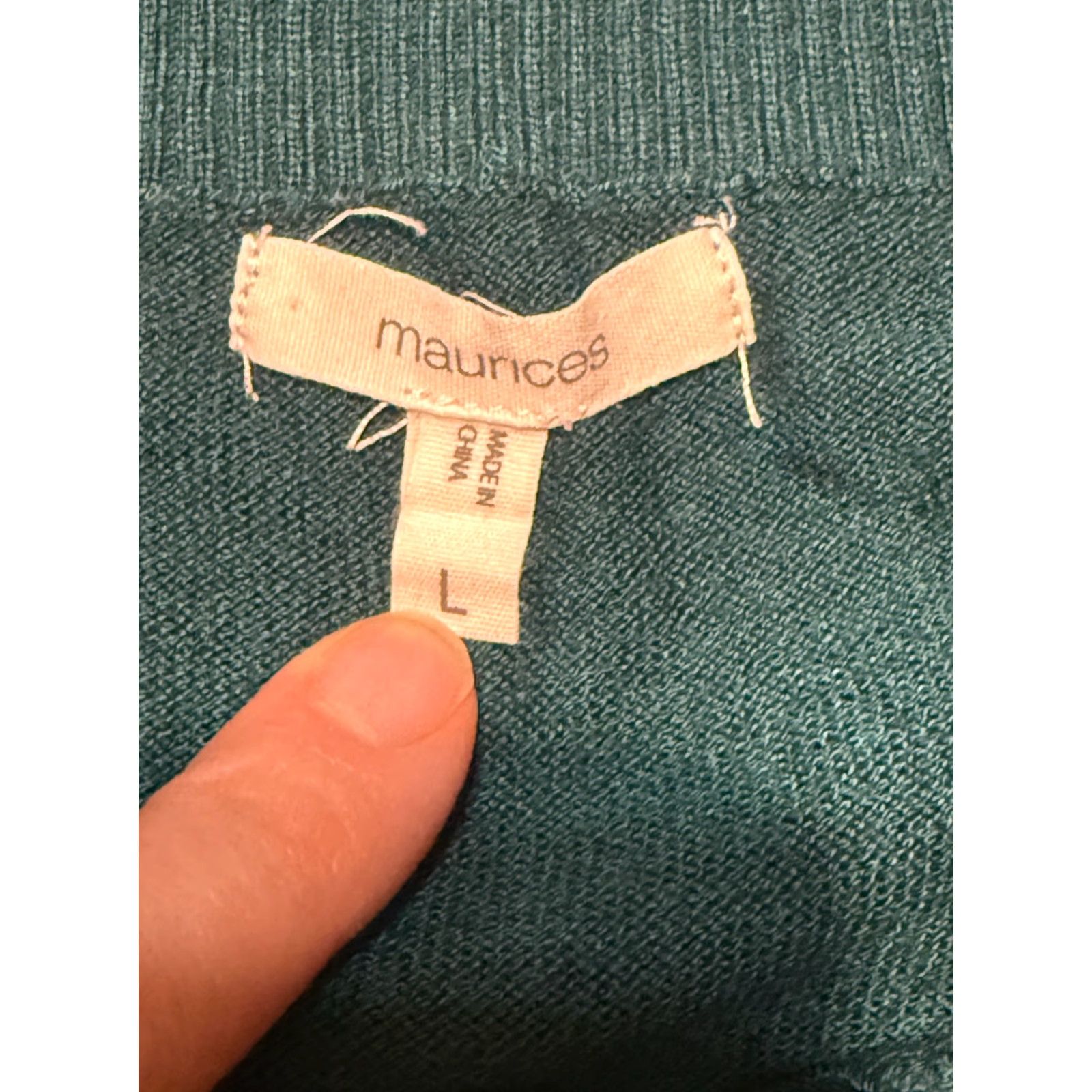 Vintage Maurices Shirt Womens Large Green Long Sleeve Boat Neck T-Shirt Modern Casual Regular Size L / US 10 / IT 46 - 6 Thumbnail