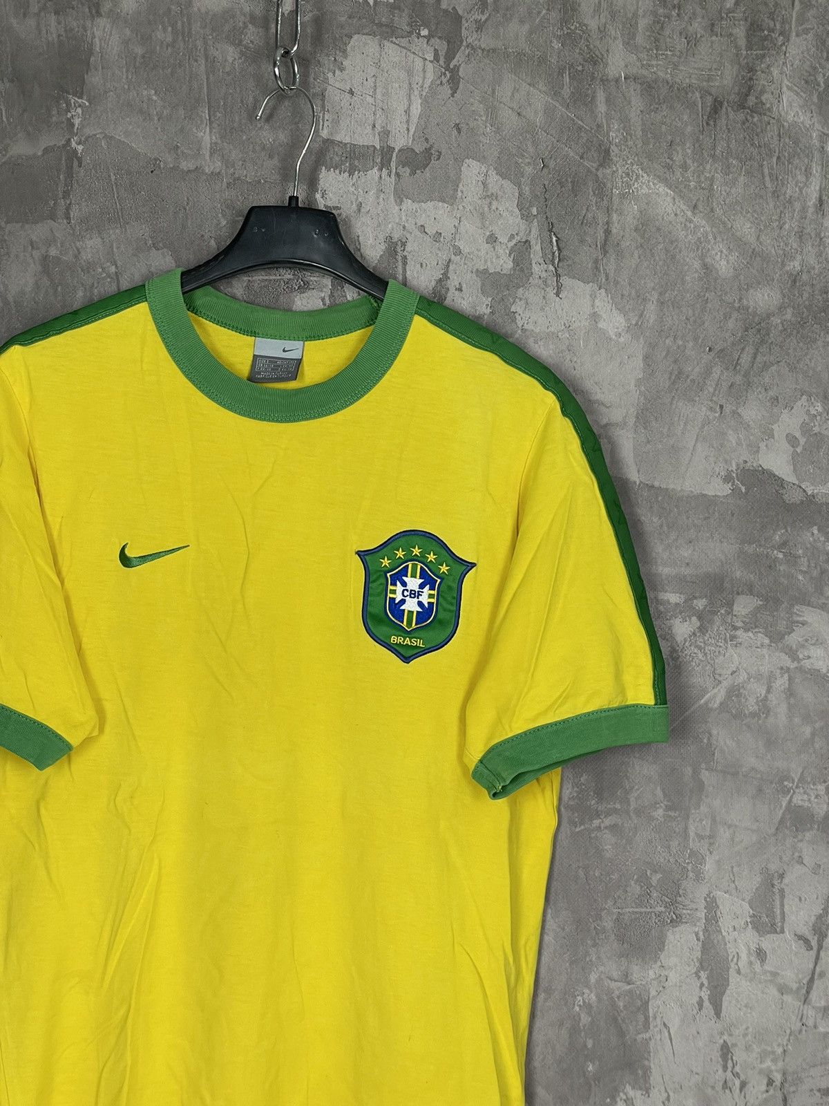 Nike × Vintage Blokecore ⚽️ Nike 2000s FC Brazil #10 Cotton t shirt rare tee Size US S / EU 44-46 / 1 - 4 Thumbnail